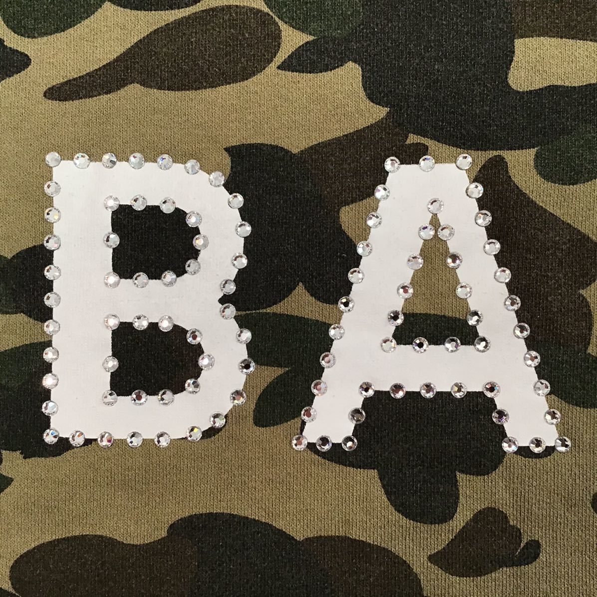 Bape × Swarovski BAPE Swarovski logo long sleeve sweat shirt 1st camo green Size US L / EU 52-54 / 3 - 3 Thumbnail
