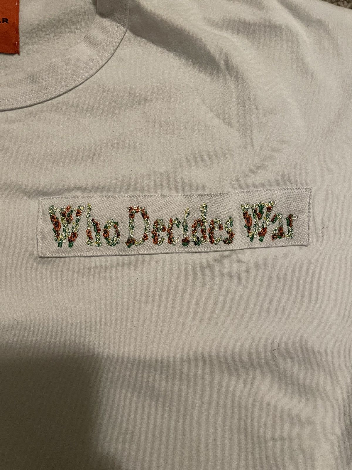 image of Ev Bravado Who Decides War Shirt in White, Men's (Size Small)