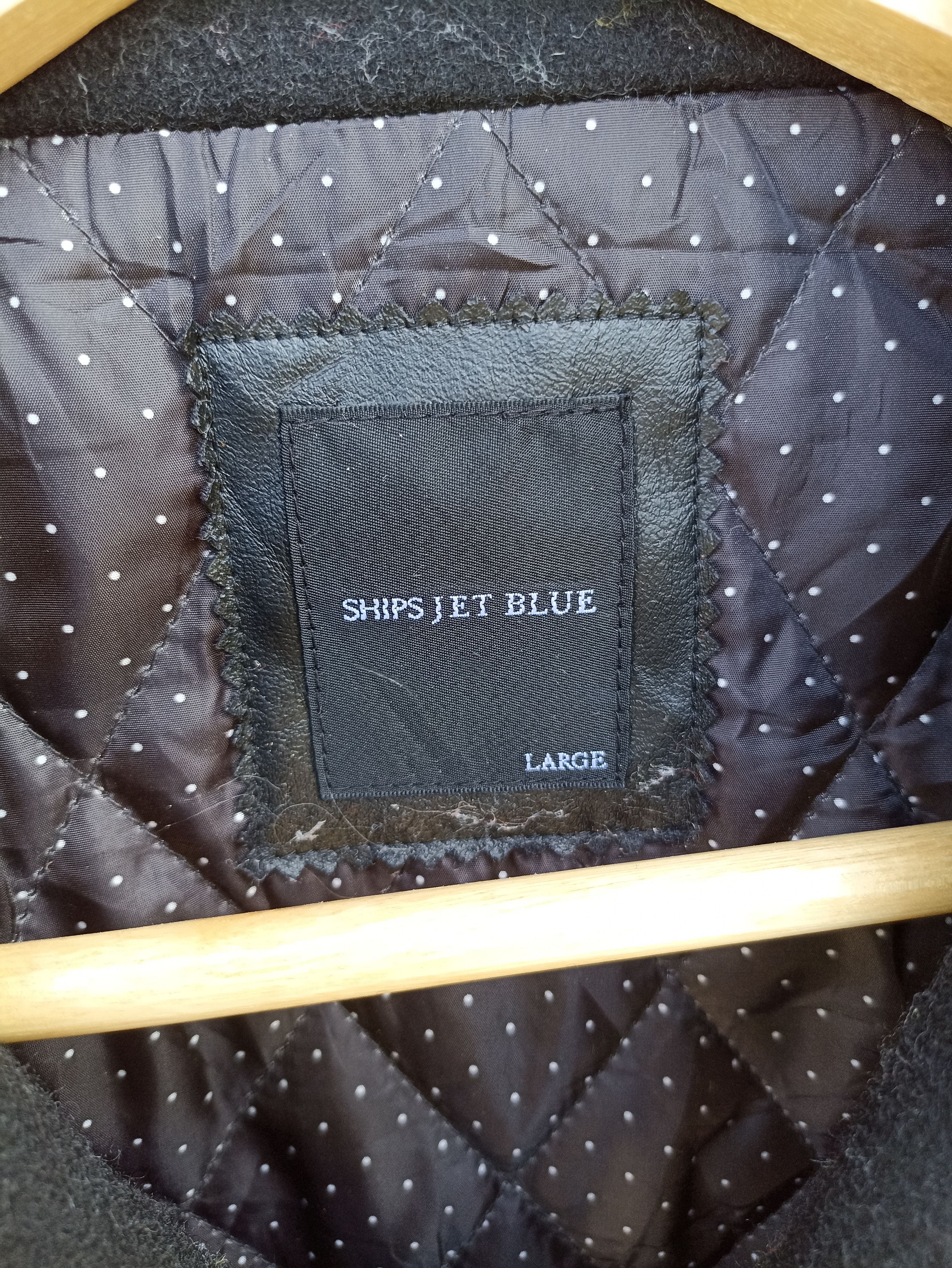 Designer × Ships Jet Blue Ship Jet Blue Black Wool Coat Size L / US 10 / IT 46 - 7 Thumbnail