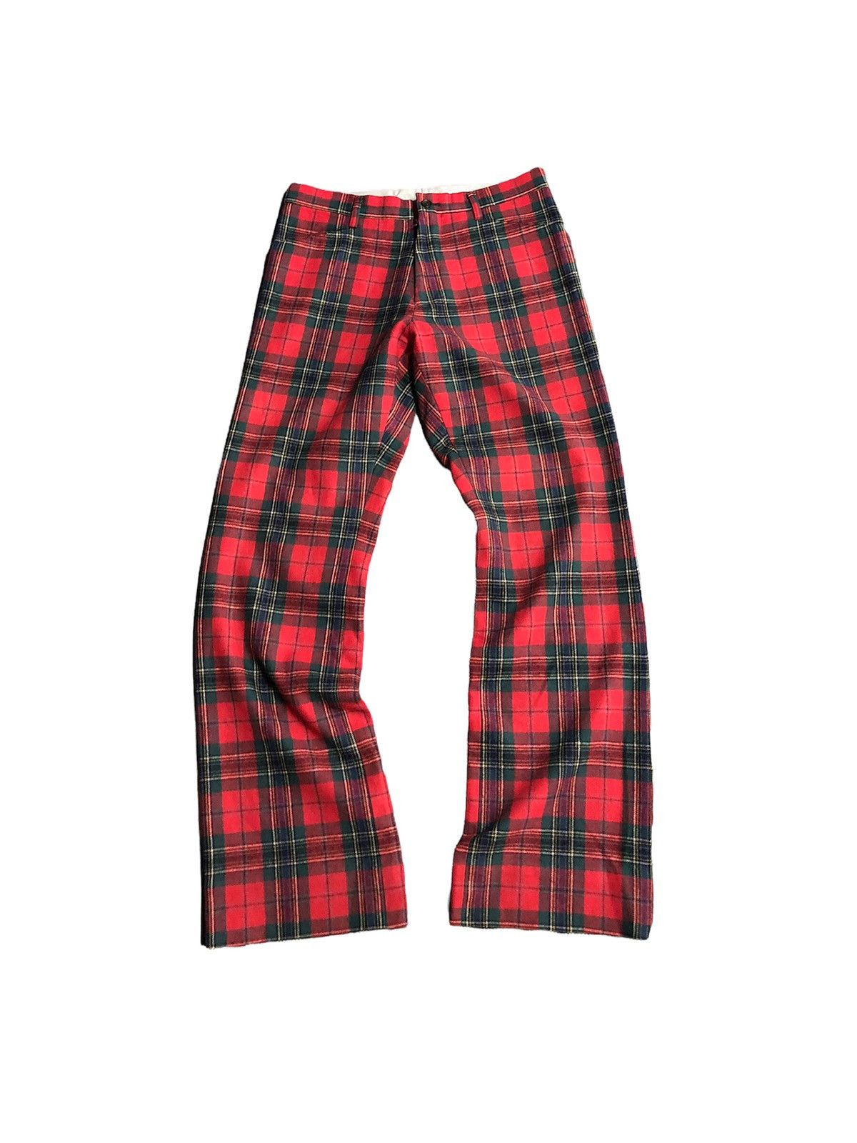 image of 1997 Ppfm Red Tartan Plaid Punk Fashion in Red Plaid, Men's (Size 31)