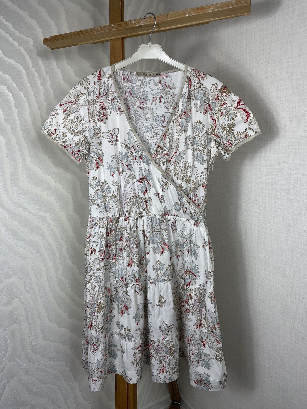 Etro × Vintage ETRO Floral Mini Dress Size M / US 6-8 / IT 42-44 - 2 Thumbnail