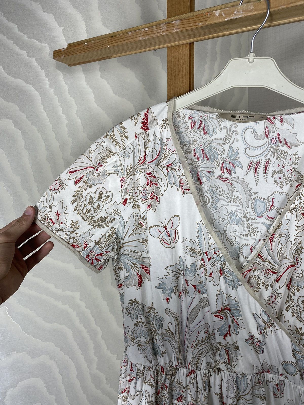 Etro × Vintage ETRO Floral Mini Dress Size M / US 6-8 / IT 42-44 - 6 Thumbnail