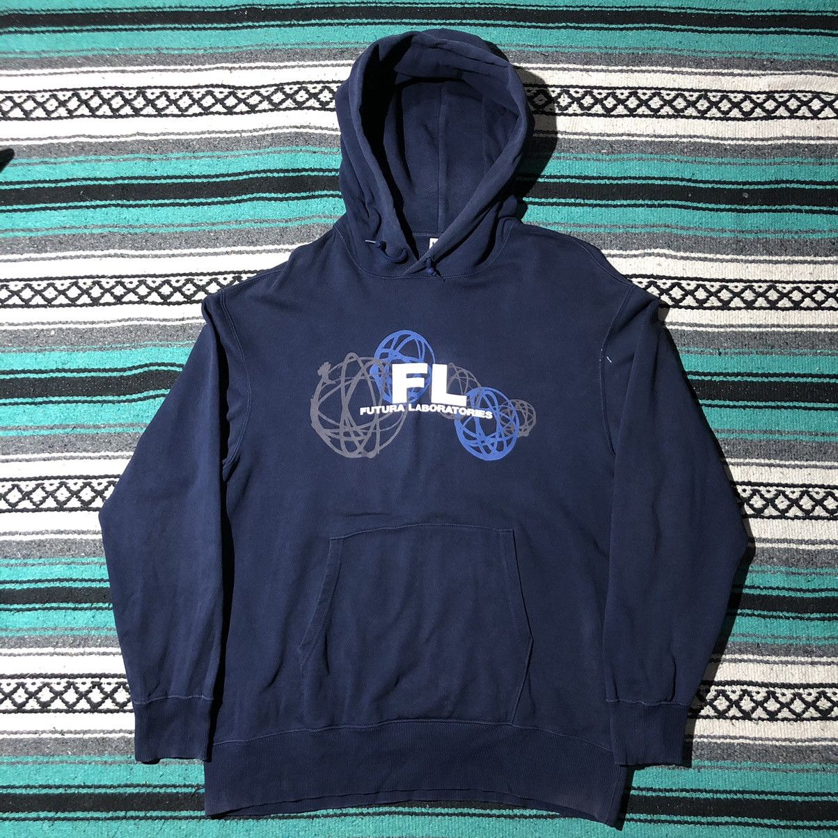 Futura Futura Laboratories Uniqlo Indigo Hoodie Size US L / EU 52-54 / 3 - 1 Thumbnail