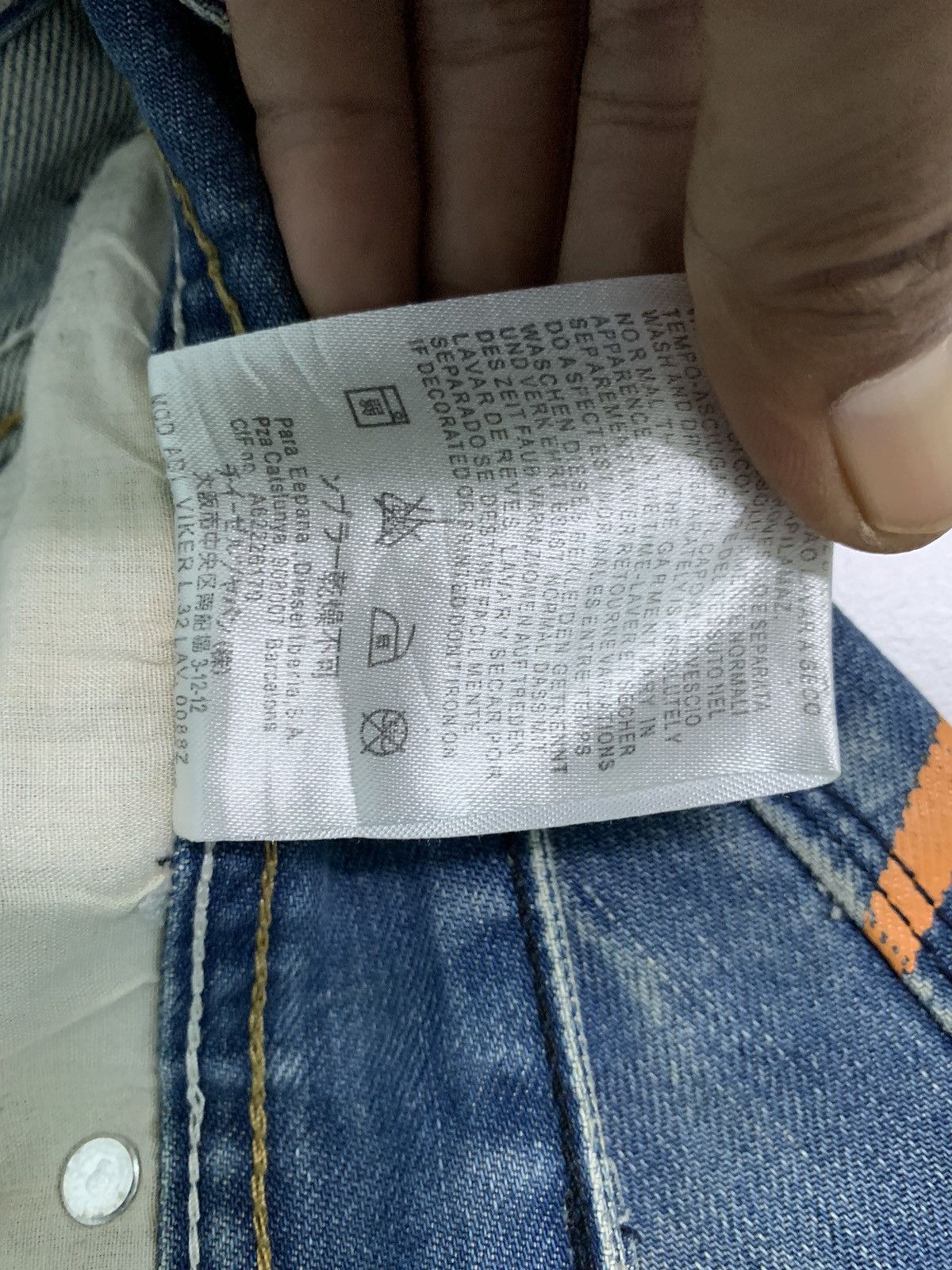 Adidas × Designer × Diesel Vintage AdidasXDiesel Distressed Denim Jeans Size US 32 / EU 48 - 10 Thumbnail