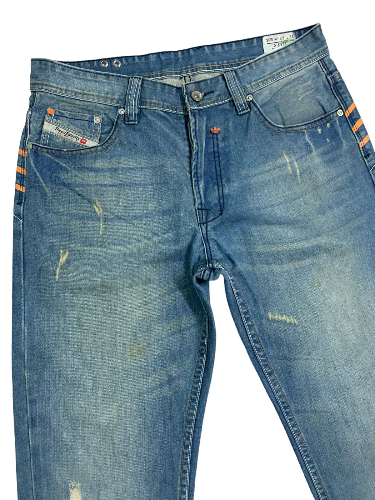 Adidas × Designer × Diesel Vintage AdidasXDiesel Distressed Denim Jeans Size US 32 / EU 48 - 7 Thumbnail