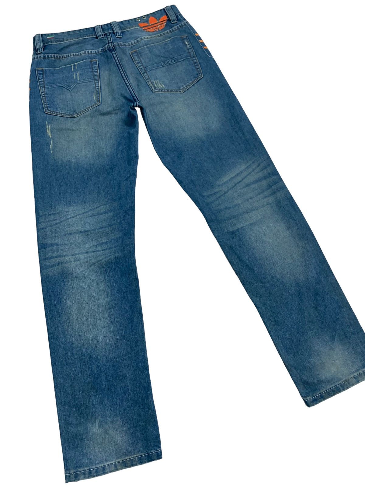 Adidas × Designer × Diesel Vintage AdidasXDiesel Distressed Denim Jeans Size US 32 / EU 48 - 1 Thumbnail