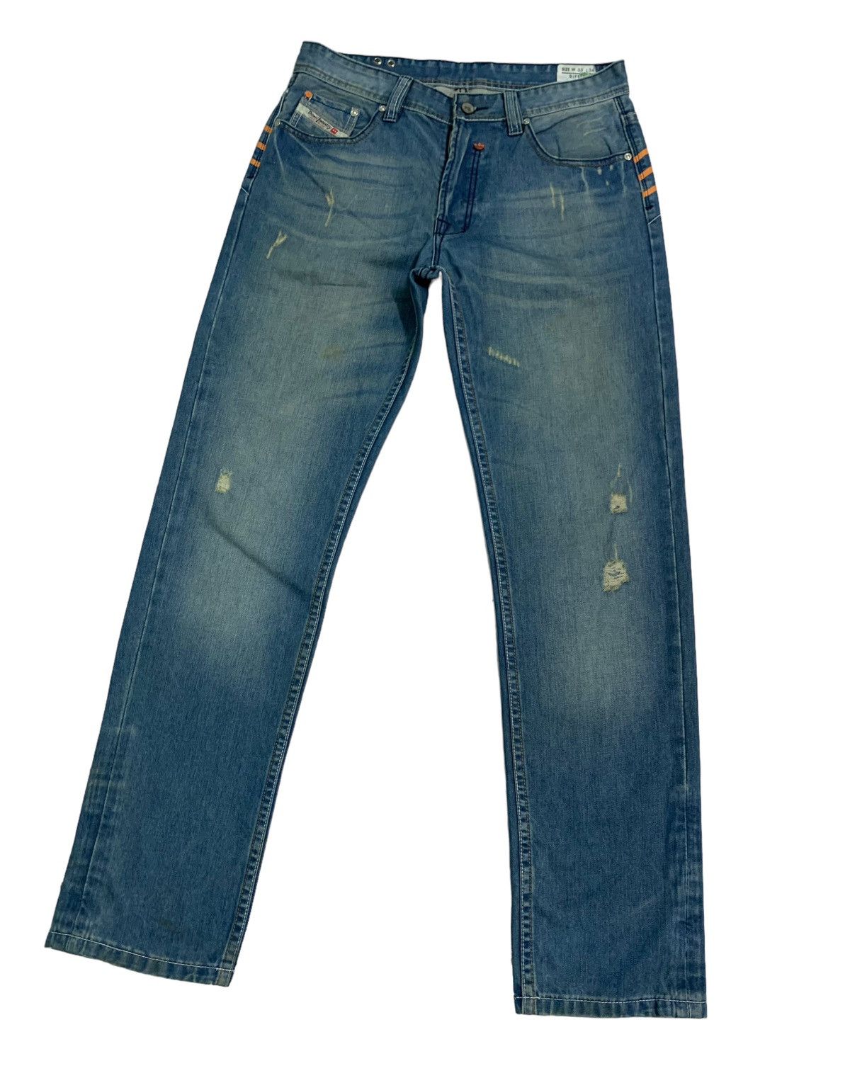Adidas × Designer × Diesel Vintage AdidasXDiesel Distressed Denim Jeans Size US 32 / EU 48 - 4 Thumbnail
