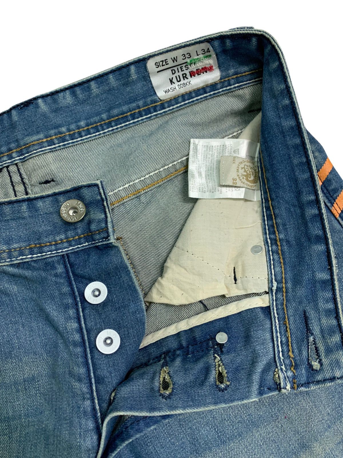 Adidas × Designer × Diesel Vintage AdidasXDiesel Distressed Denim Jeans Size US 32 / EU 48 - 8 Thumbnail