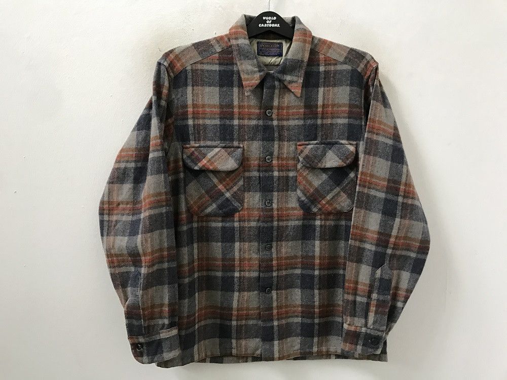 Pendleton Vintage Pendleton Usa Pure Virgin Wool Loop Collar Flannel Size US M / EU 48-50 / 2 - 1 Thumbnail