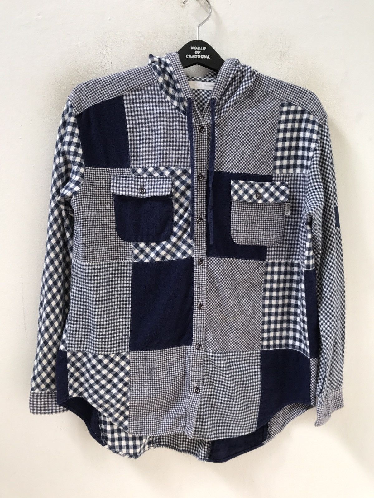 Flannel Vintage Pink House Japan Checkered Plaid Hoodie Flannel Size US M / EU 48-50 / 2 - 1 Thumbnail