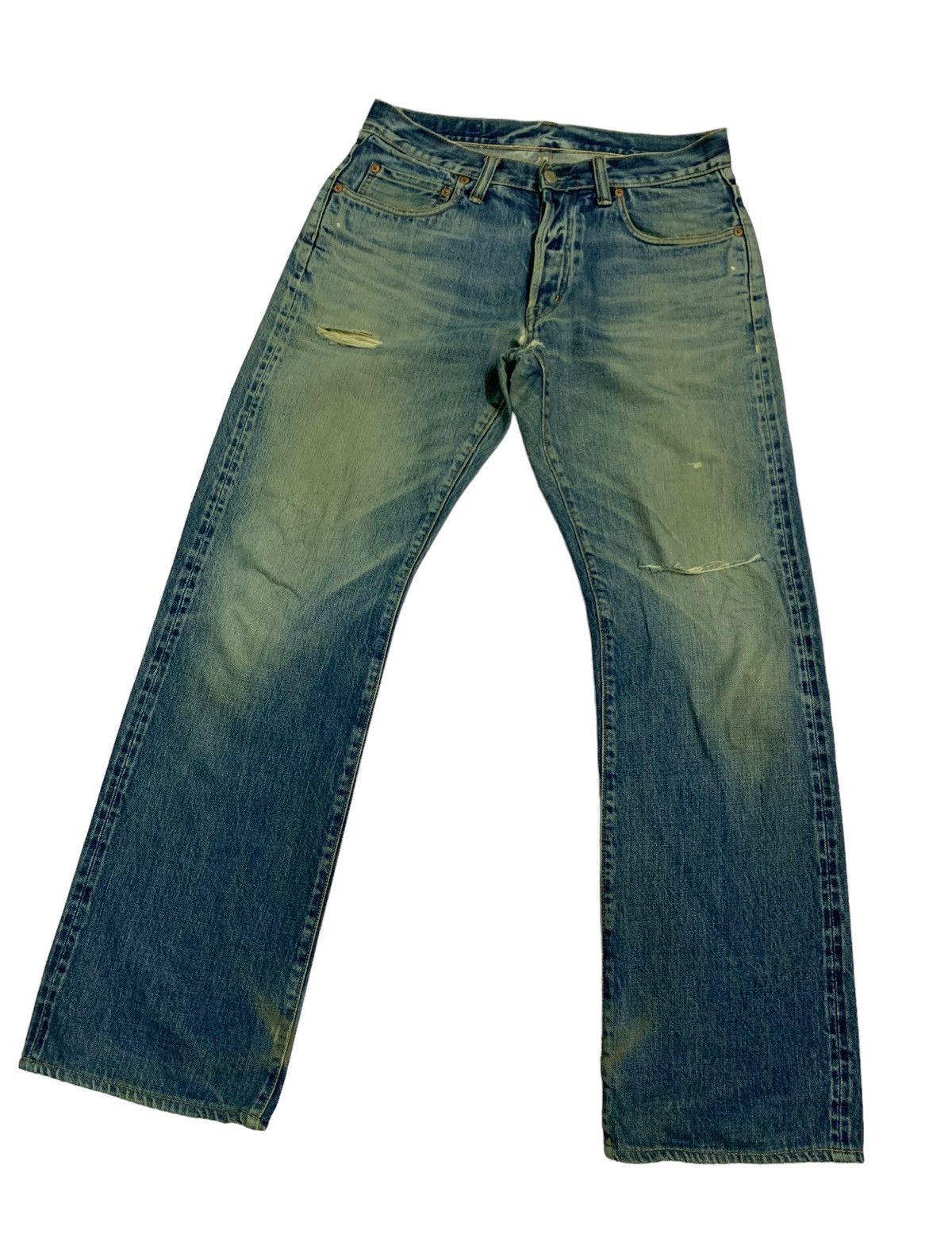 45rpm × Designer Vintage 45RPM Distressed Denim Jeans Size US 32 / EU 48 - 1 Thumbnail
