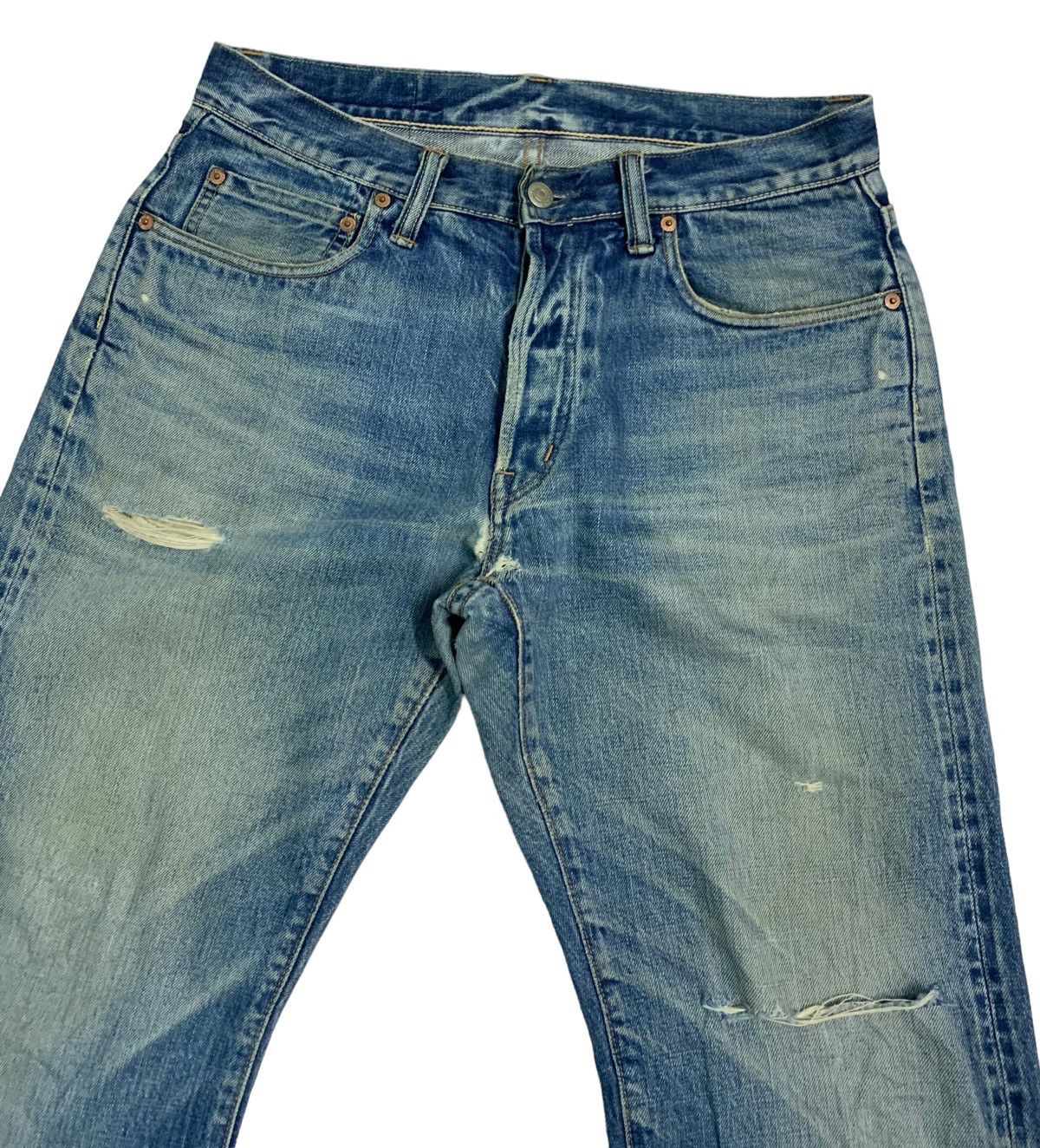 45rpm × Designer Vintage 45RPM Distressed Denim Jeans Size US 32 / EU 48 - 10 Thumbnail