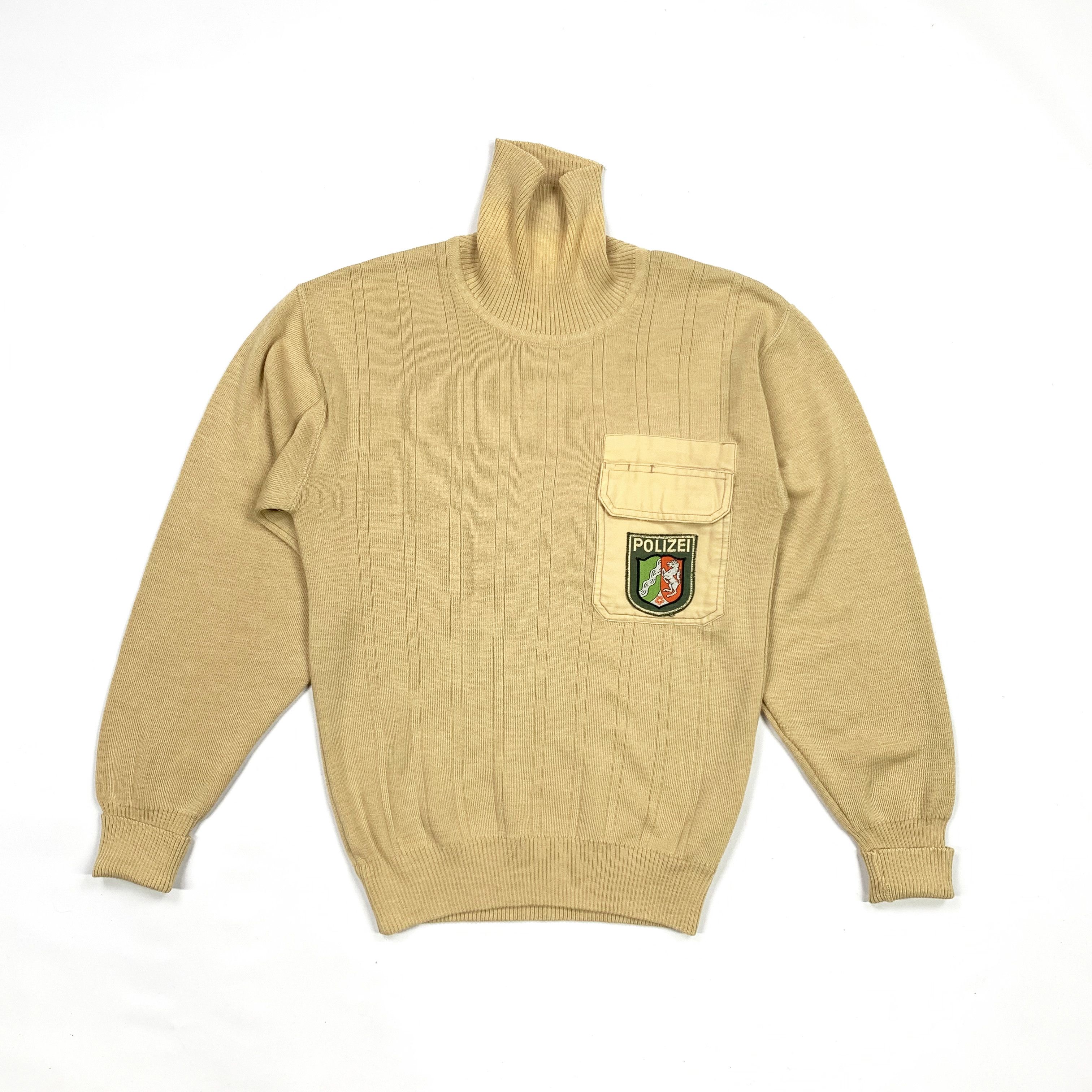 Vintage 70s / 80s Police / POLIZEI Commando Turtleneck Knit Sweater Size US M / EU 48-50 / 2 - 3 Thumbnail