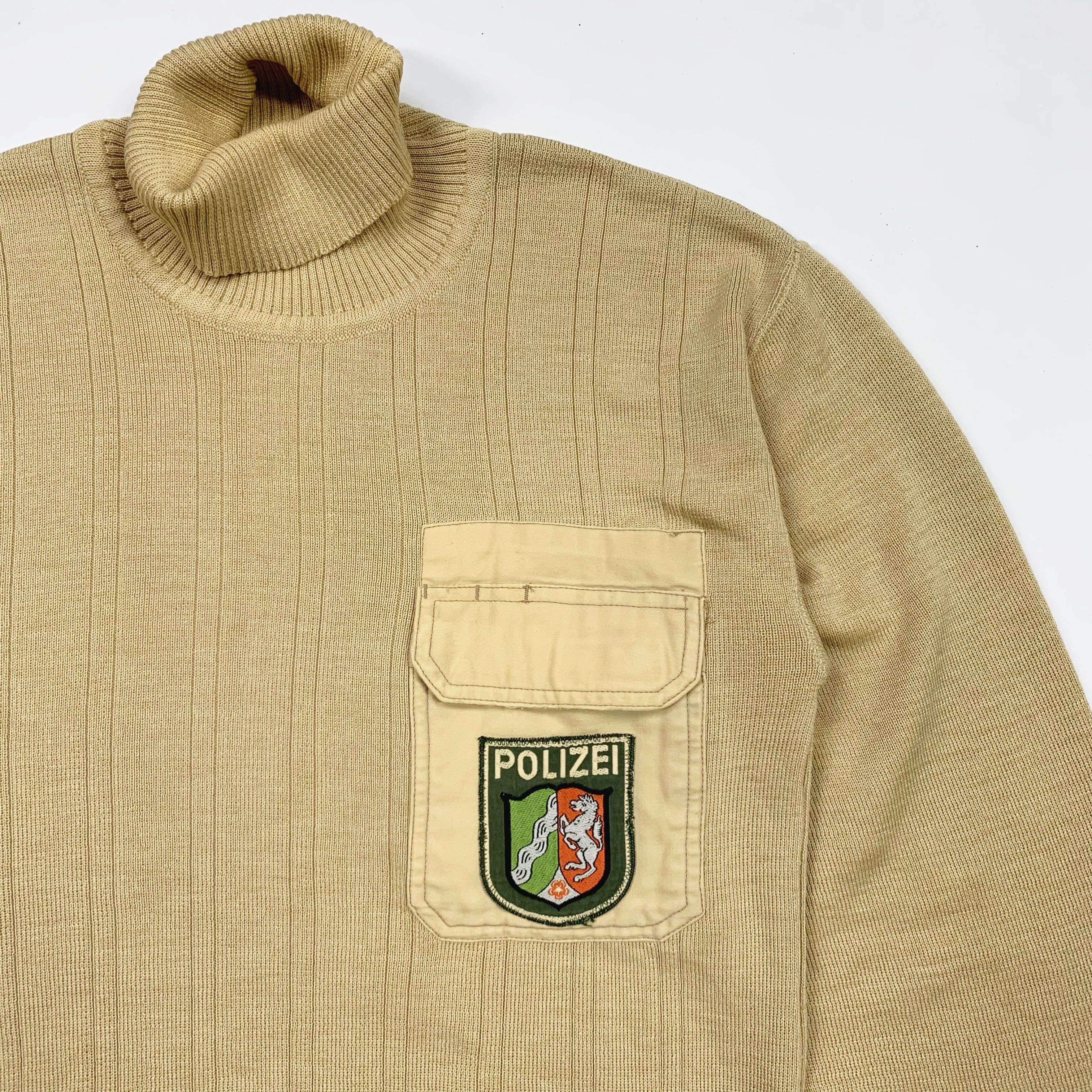 Vintage 70s / 80s Police / POLIZEI Commando Turtleneck Knit Sweater Size US M / EU 48-50 / 2 - 4 Thumbnail