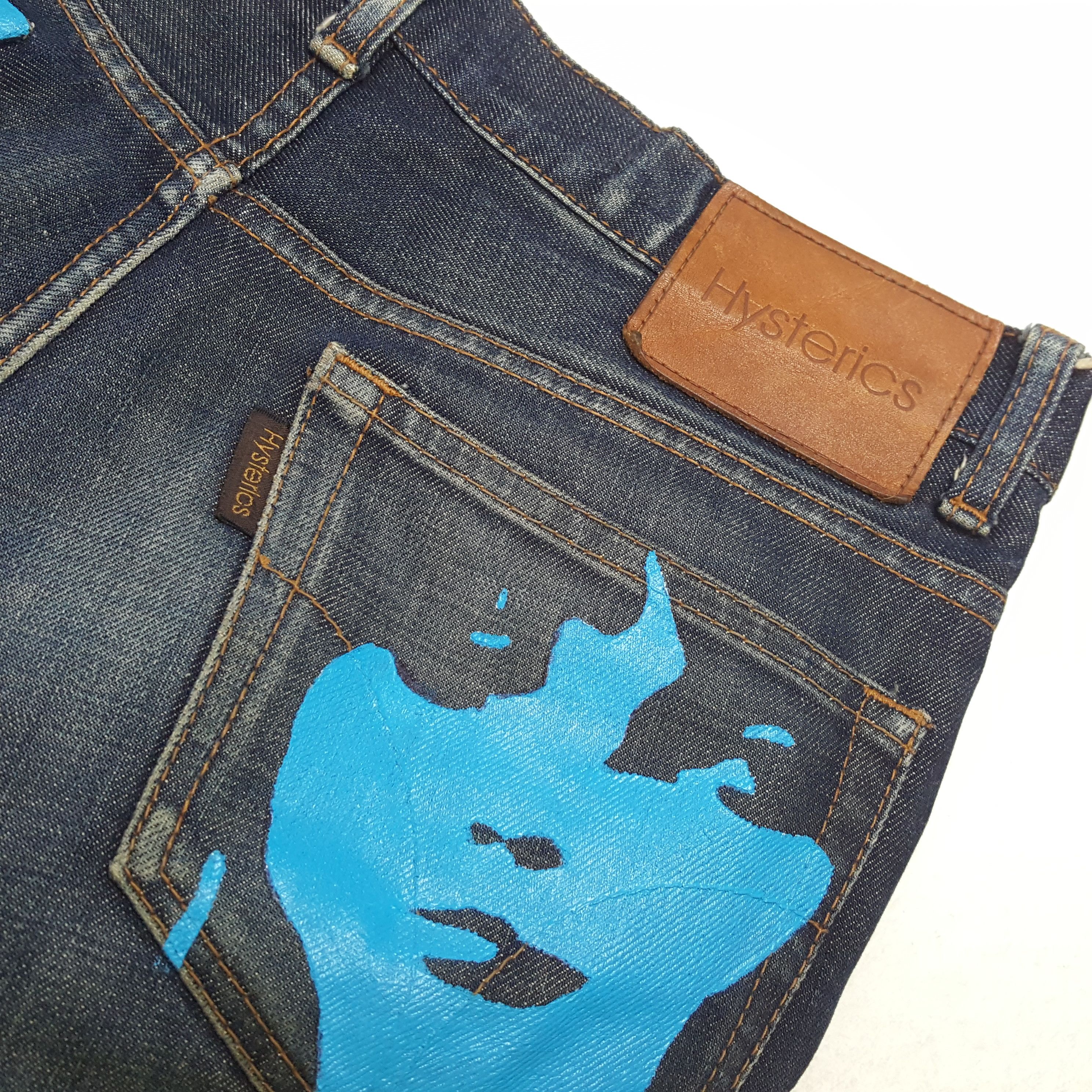 Hysteric Glamour × Japanese Brand × Vintage HYSTERIC GLAMOUR Japanese Brand Custom Art Face Style Jeans Size US 30 / EU 46 - 14 Thumbnail