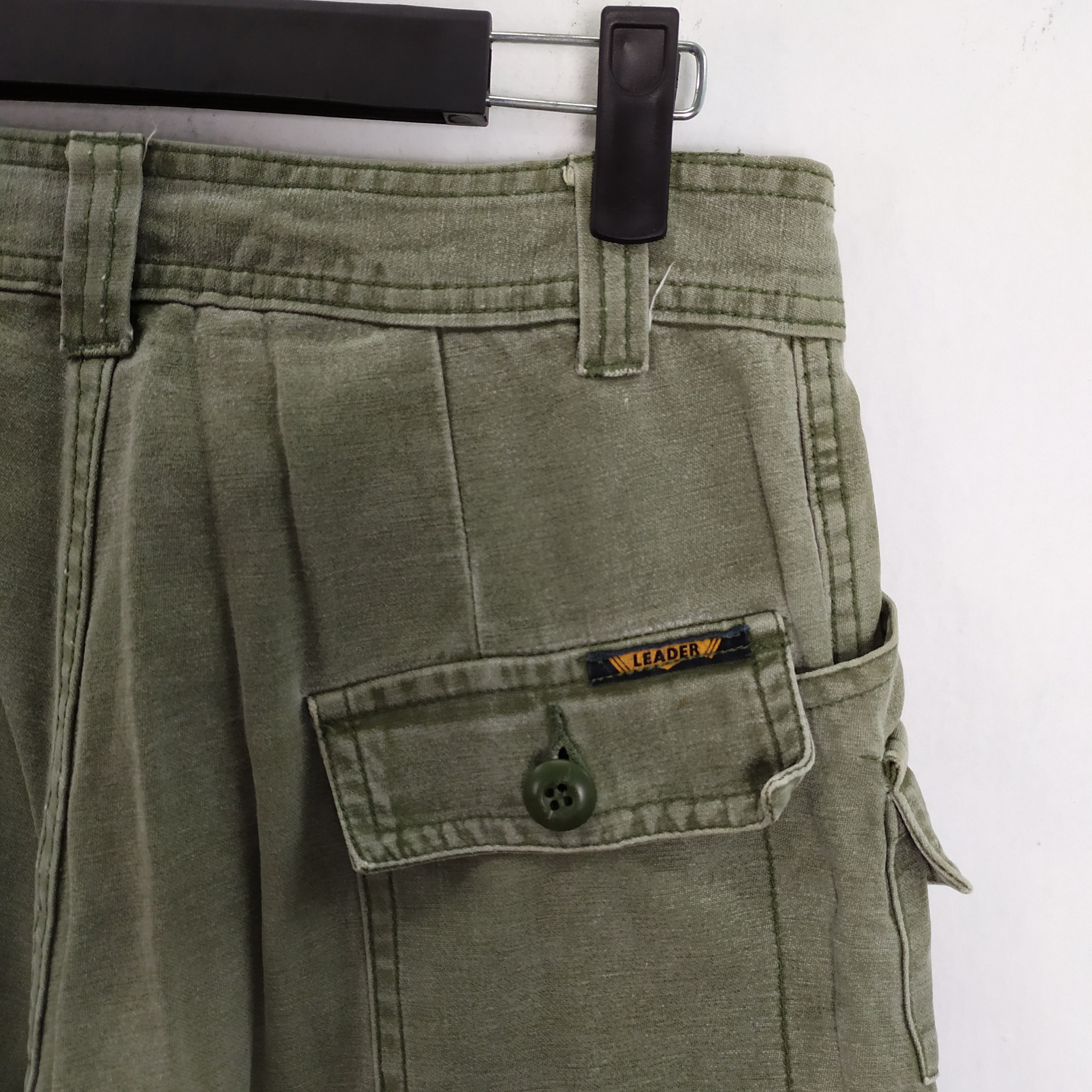 Japanese Brand × Vintage LEADER VINTAGE FADED GREEN CARGO PANTS Size US 29 - 7 Thumbnail