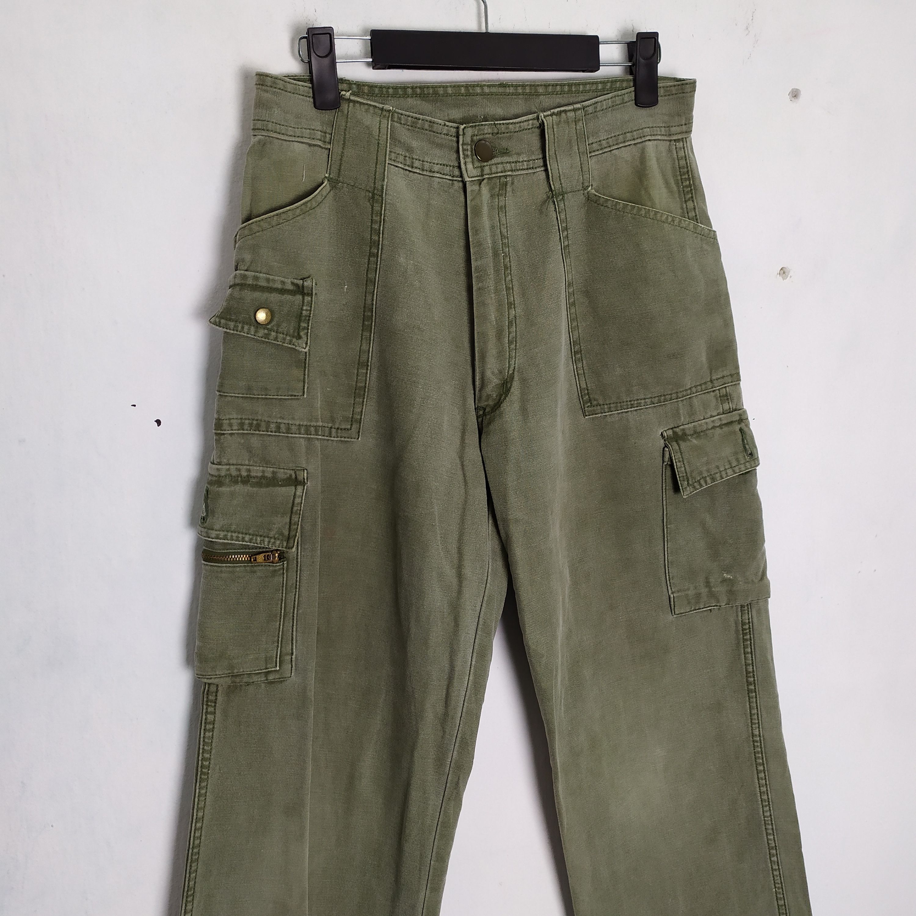 Japanese Brand × Vintage LEADER VINTAGE FADED GREEN CARGO PANTS Size US 29 - 8 Thumbnail