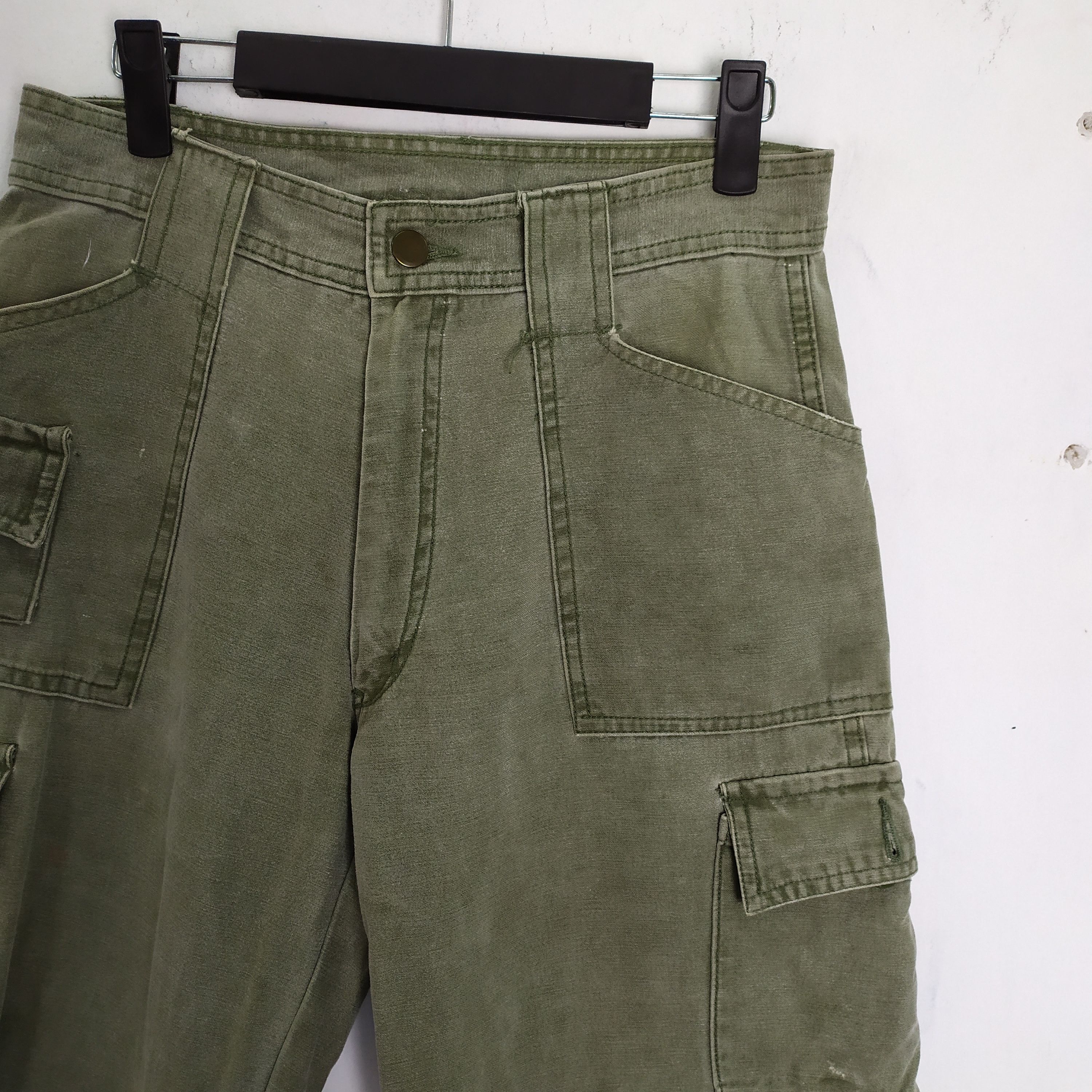 Japanese Brand × Vintage LEADER VINTAGE FADED GREEN CARGO PANTS Size US 29 - 11 Thumbnail