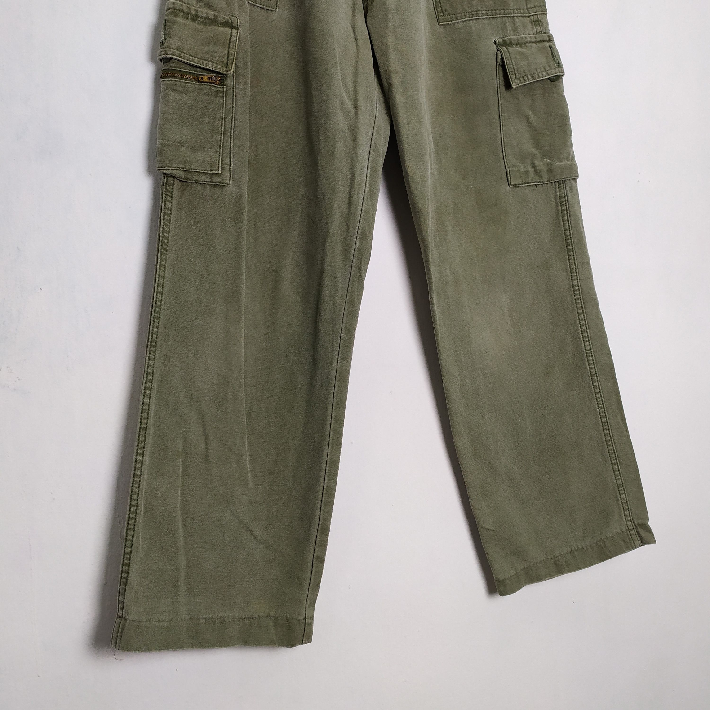 Japanese Brand × Vintage LEADER VINTAGE FADED GREEN CARGO PANTS Size US 29 - 9 Thumbnail