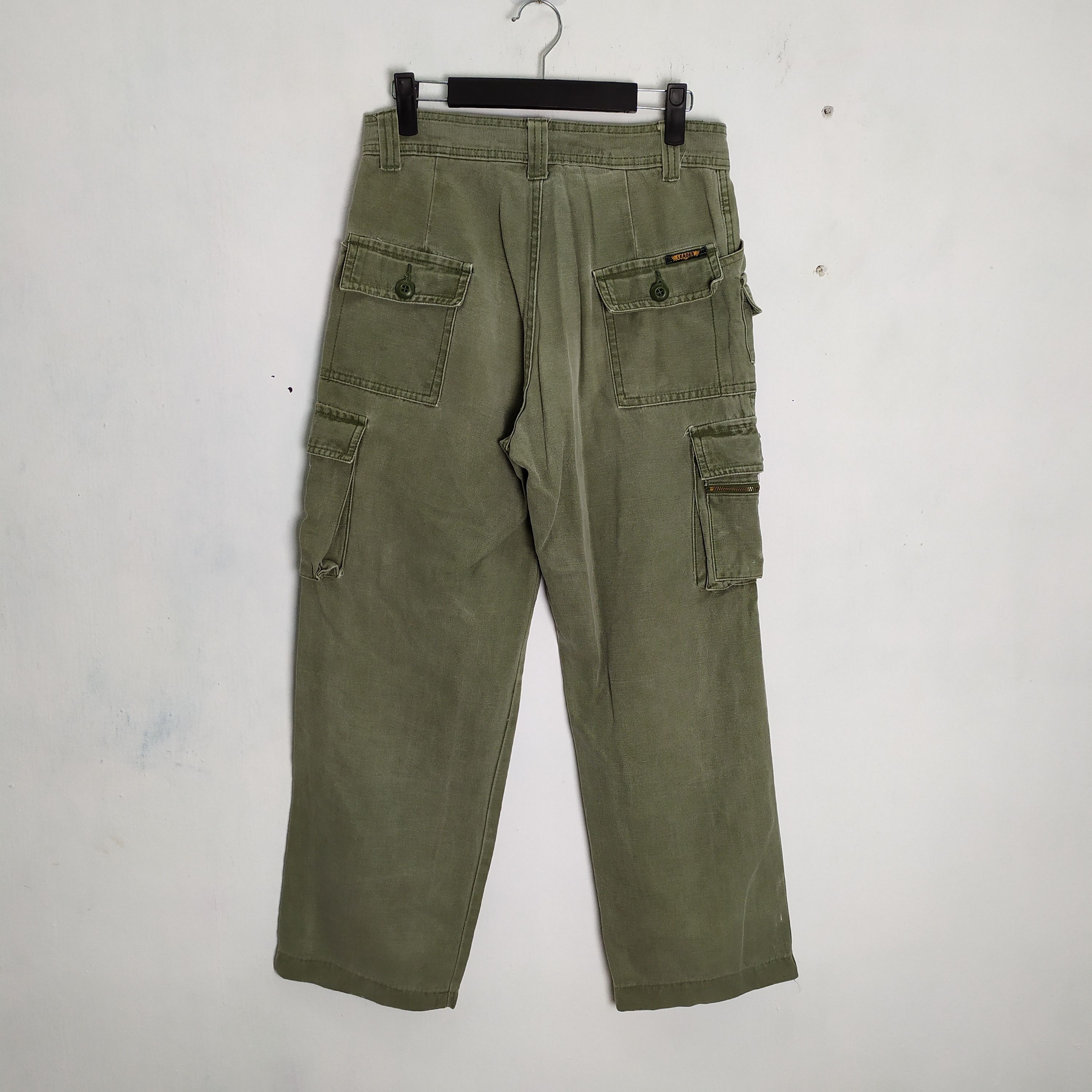 Japanese Brand × Vintage LEADER VINTAGE FADED GREEN CARGO PANTS Size US 29 - 12 Thumbnail