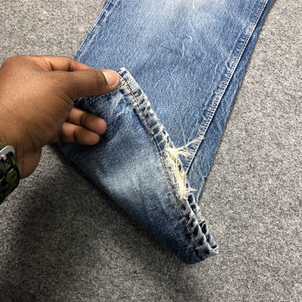 Warehouse Vtg 70s Warehouse Double Works Selvedge Distressed Jeans Size US 30 / EU 46 - 11 Thumbnail