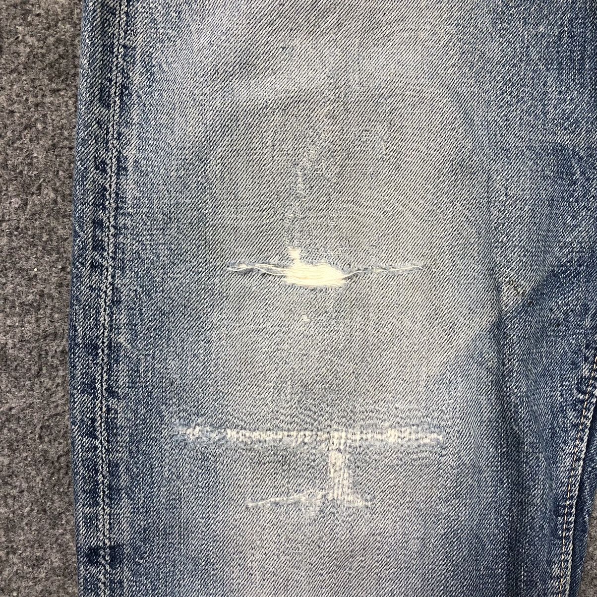 Warehouse Vtg 70s Warehouse Double Works Selvedge Distressed Jeans Size US 30 / EU 46 - 7 Thumbnail