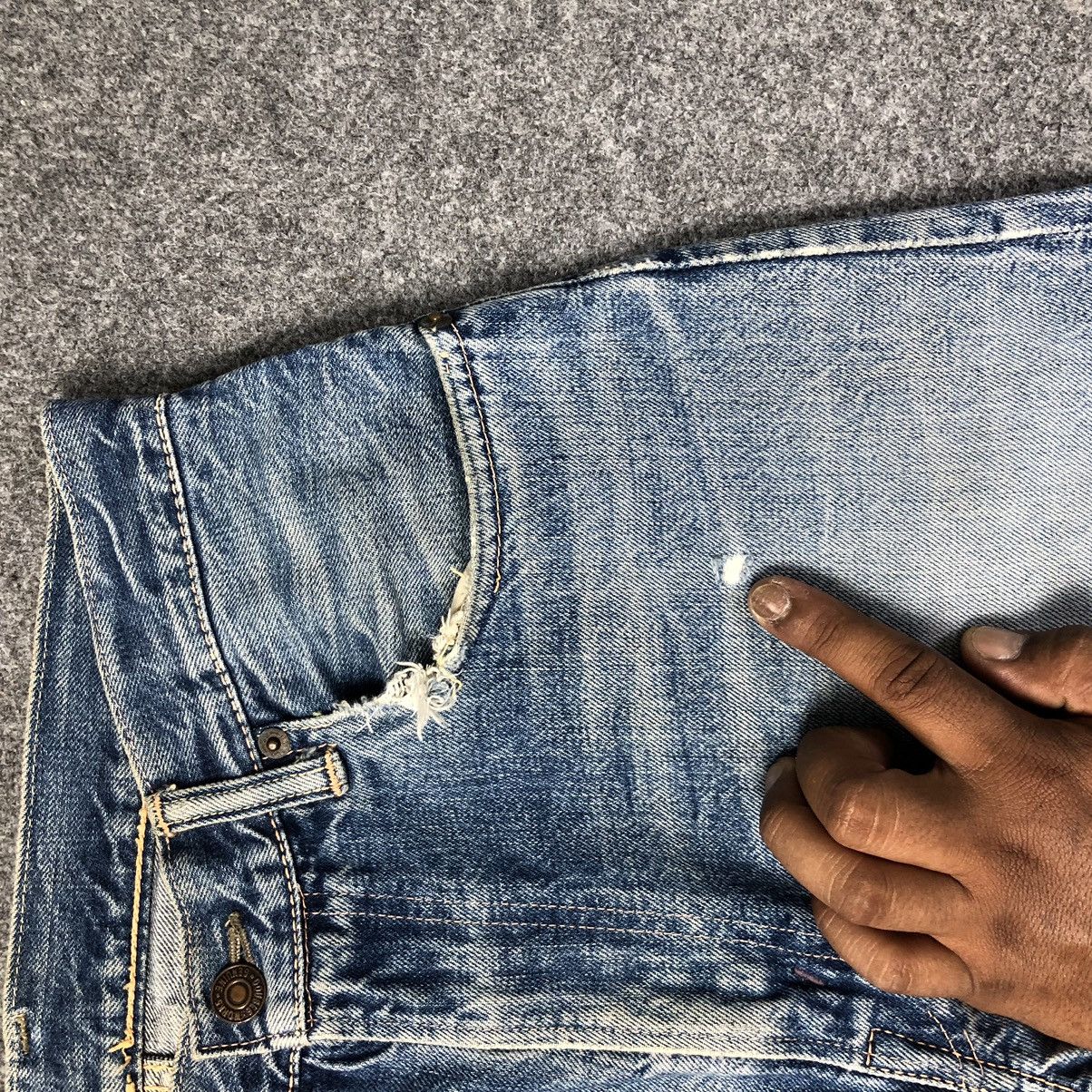 Warehouse Vtg 70s Warehouse Double Works Selvedge Distressed Jeans Size US 30 / EU 46 - 8 Thumbnail