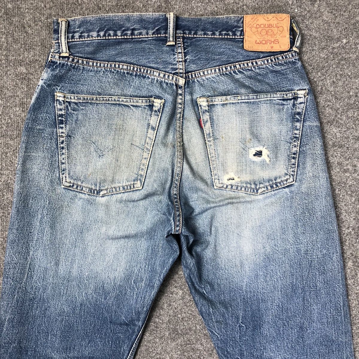 Warehouse Vtg 70s Warehouse Double Works Selvedge Distressed Jeans Size US 30 / EU 46 - 17 Thumbnail