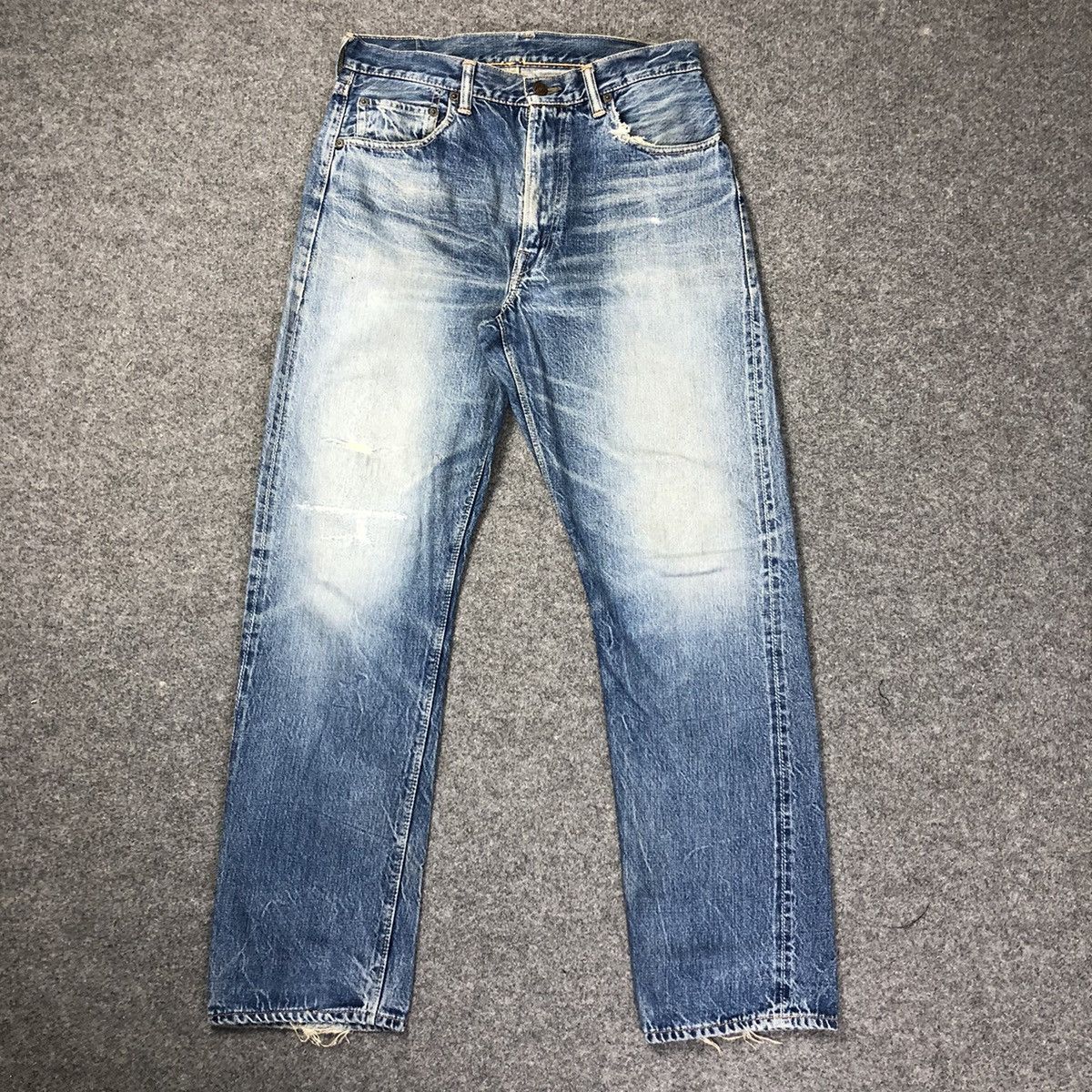 Warehouse Vtg 70s Warehouse Double Works Selvedge Distressed Jeans Size US 30 / EU 46 - 1 Thumbnail