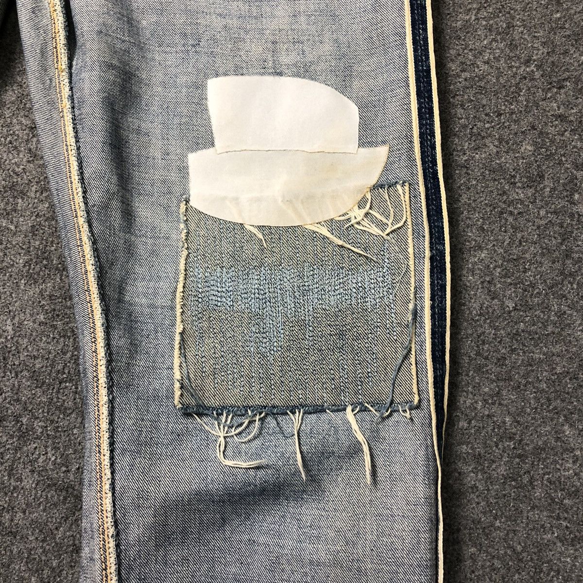 Warehouse Vtg 70s Warehouse Double Works Selvedge Distressed Jeans Size US 30 / EU 46 - 22 Thumbnail