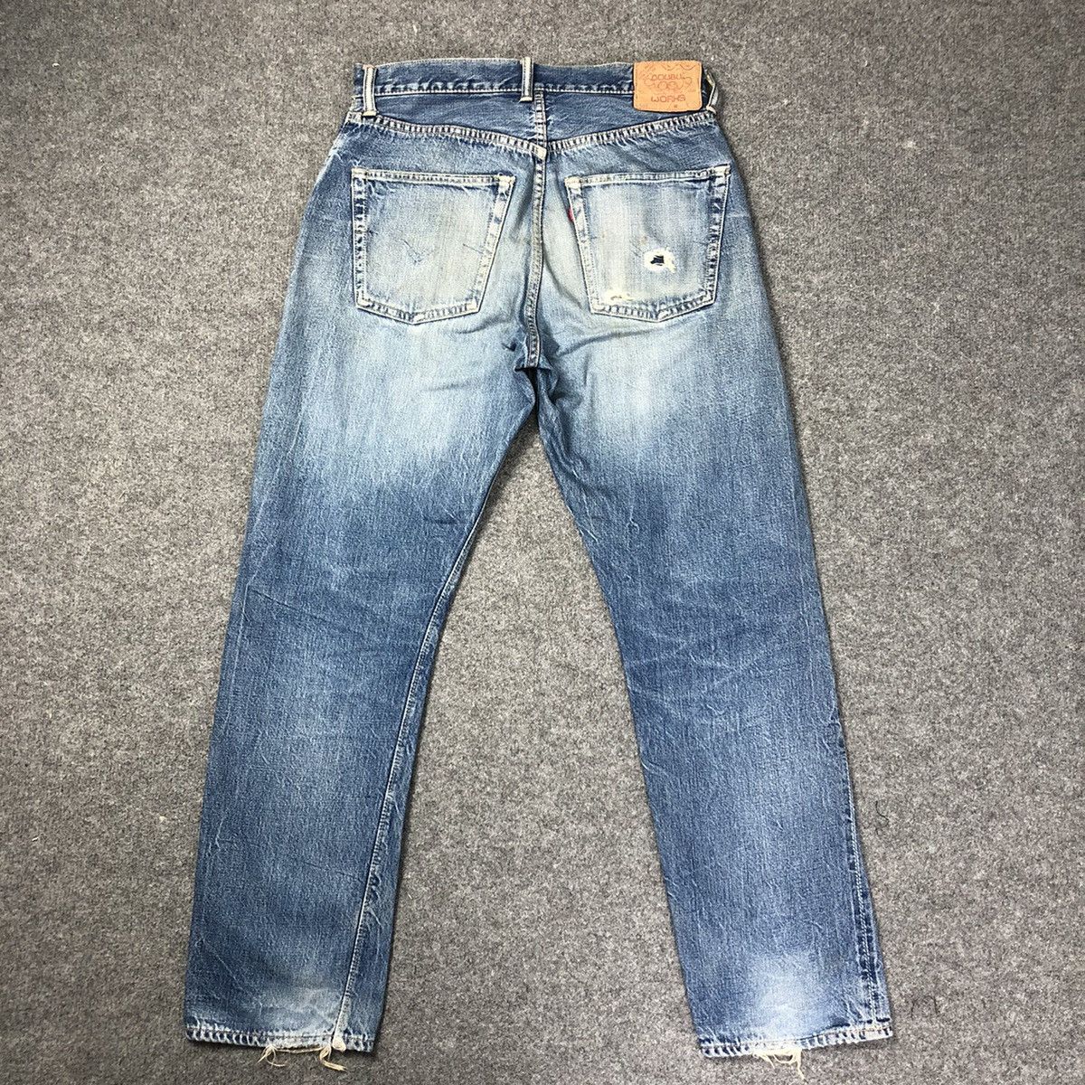 Warehouse Vtg 70s Warehouse Double Works Selvedge Distressed Jeans Size US 30 / EU 46 - 16 Thumbnail