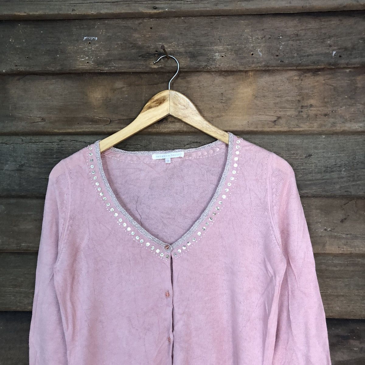 Homespun Knitwear Rebecca Taylor Pink Cardigan knitweat japan #7247 Size M / US 6-8 / IT 42-44 - 2 Thumbnail