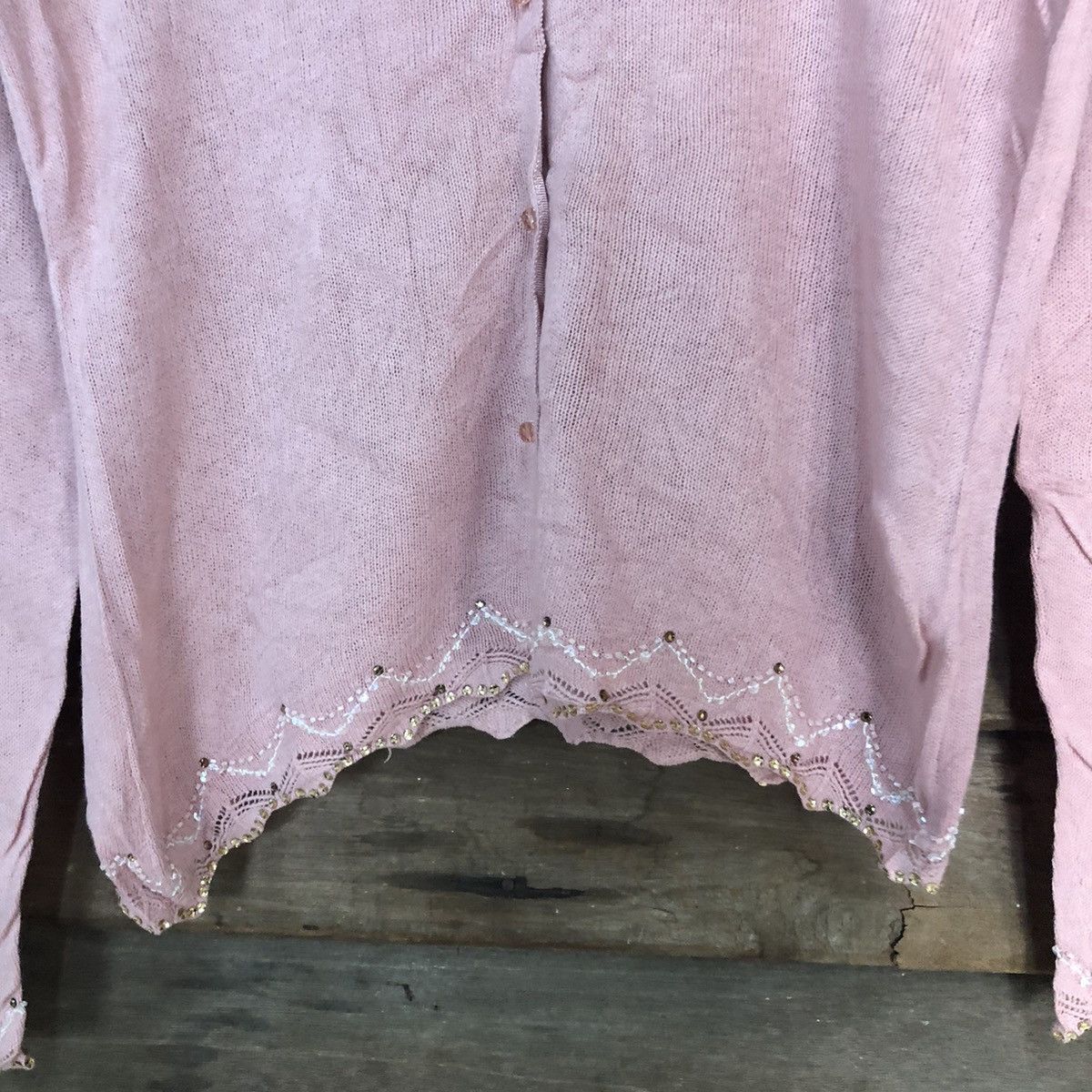 Homespun Knitwear Rebecca Taylor Pink Cardigan knitweat japan #7247 Size M / US 6-8 / IT 42-44 - 6 Thumbnail