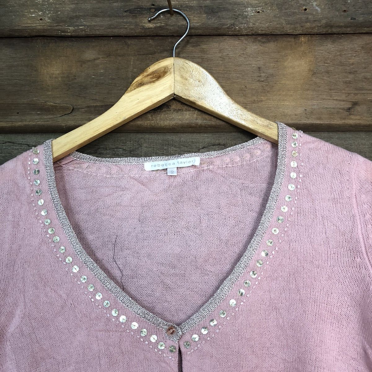 Homespun Knitwear Rebecca Taylor Pink Cardigan knitweat japan #7247 Size M / US 6-8 / IT 42-44 - 4 Thumbnail