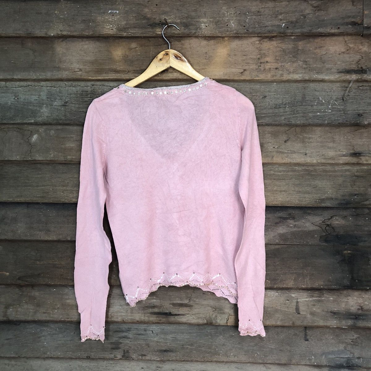 Homespun Knitwear Rebecca Taylor Pink Cardigan knitweat japan #7247 Size M / US 6-8 / IT 42-44 - 10 Thumbnail
