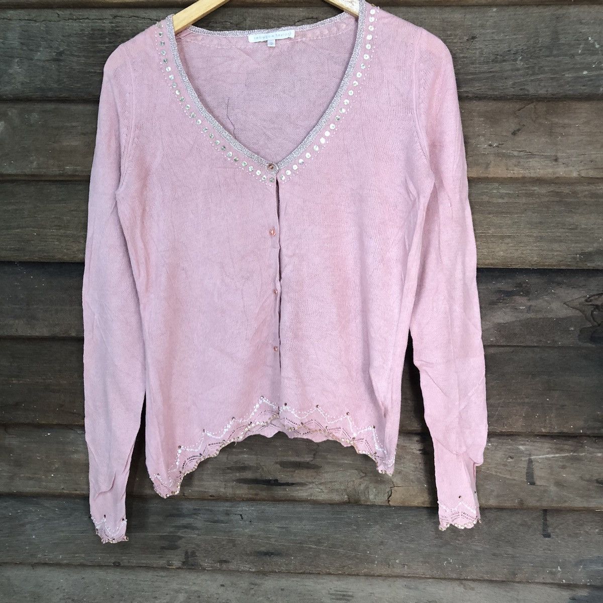 Homespun Knitwear Rebecca Taylor Pink Cardigan knitweat japan #7247 Size M / US 6-8 / IT 42-44 - 3 Thumbnail