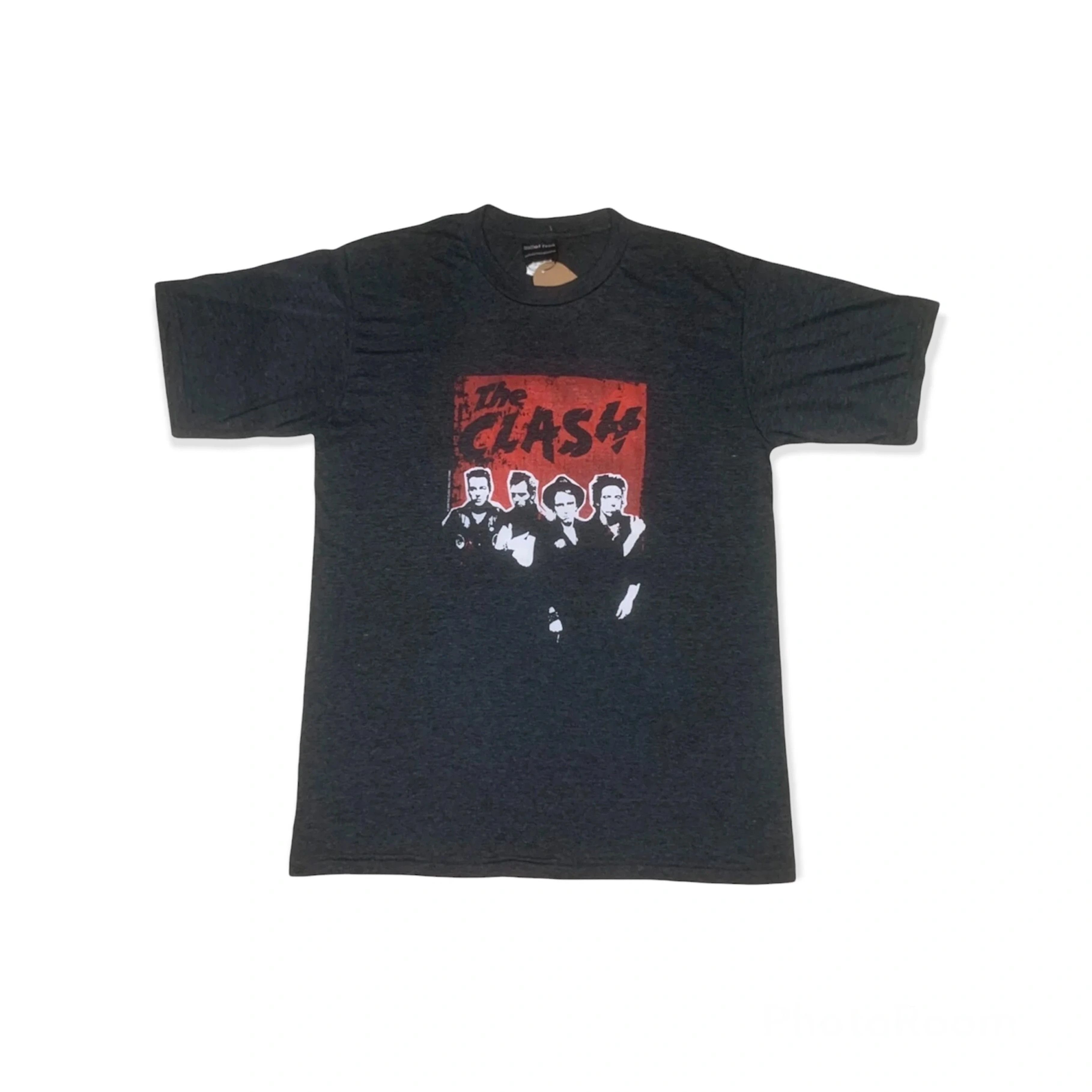 image of Band Tees x Rock Band Vintage The Clash London Calling Tshirt in Dark Grey, Men's (Size XL)