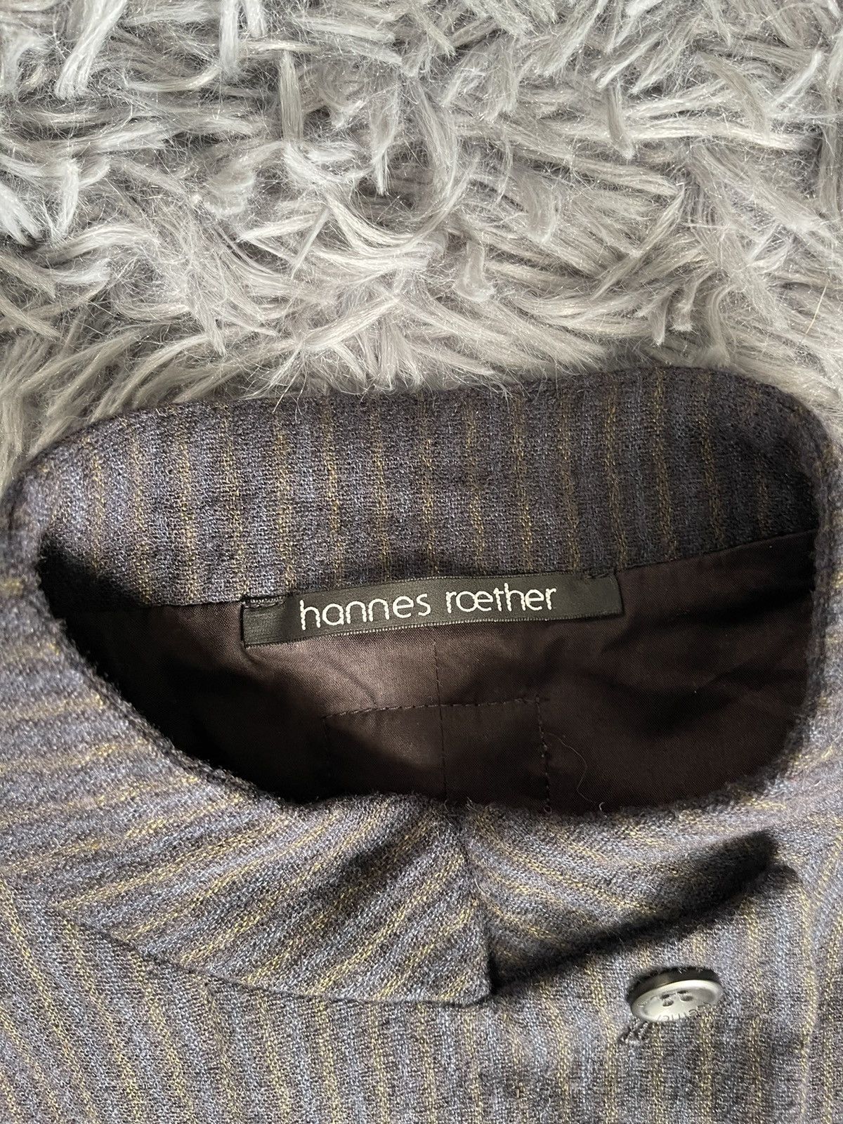 hannes roether Hannes Roether avant garde striped linen blazer coat Size L / US 10 / IT 46 - 7 Thumbnail