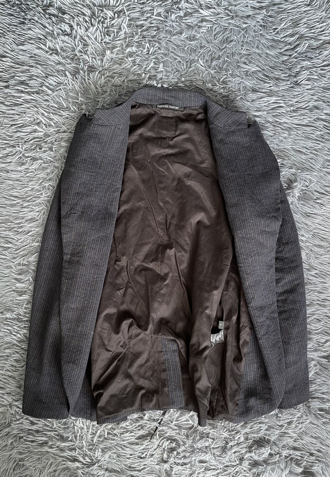 hannes roether Hannes Roether avant garde striped linen blazer coat Size L / US 10 / IT 46 - 4 Thumbnail