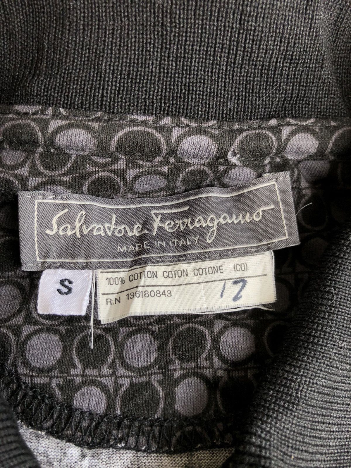 Salvatore Ferragamo 1990s Salvatore Ferragamo 🇮🇹 Monogram Jacquard Polo Shirt Size US M / EU 48-50 / 2 - 5 Thumbnail