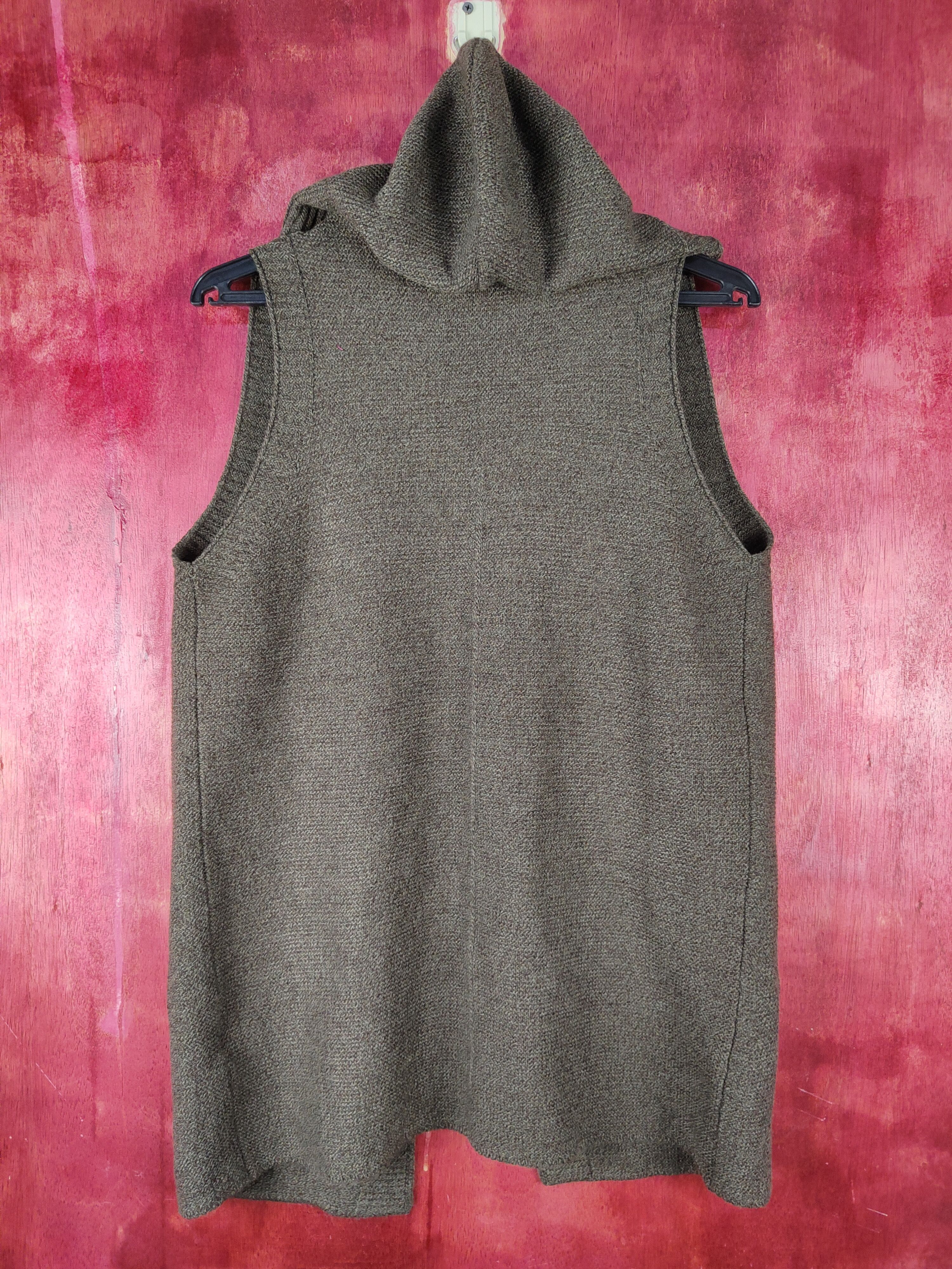 Homespun Knitwear Prima Rosa Dark Brown Knitwear Hoodie Vests #S1038 Size S / US 4 / IT 40 - 7 Thumbnail