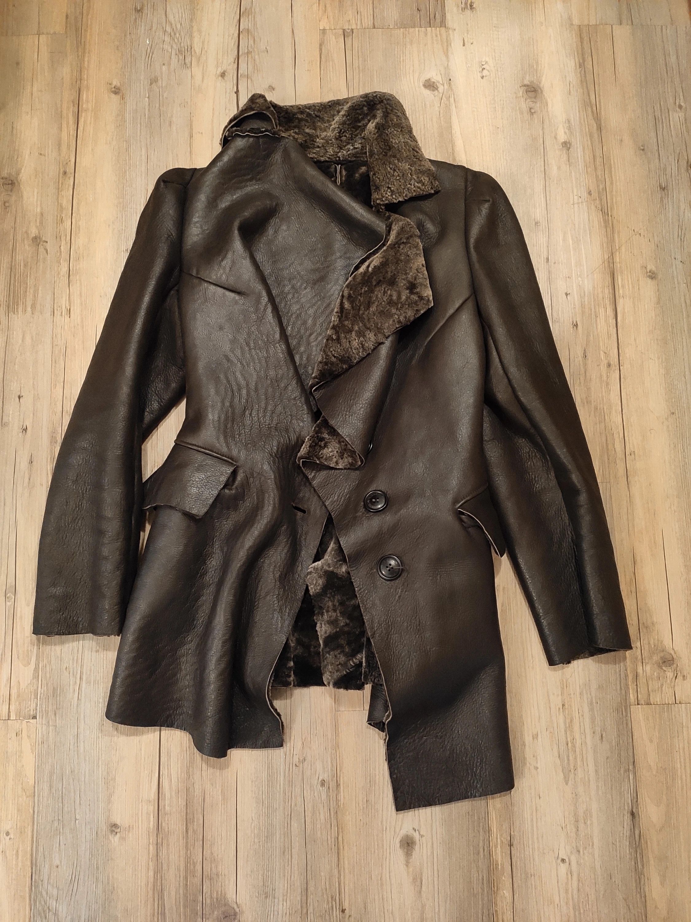 image of Vivienne Westwood Anglomania Sheepskin Coat.like Gaultier Or John Galliano in Black, Women's (Size 