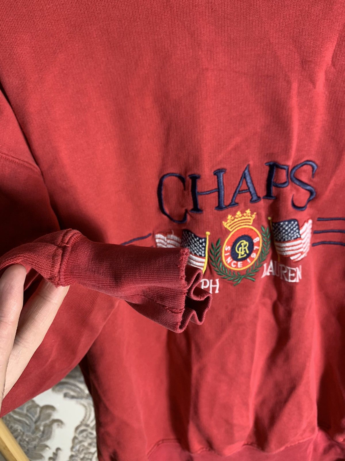 Chaps Ralph Lauren × Polo Ralph Lauren × Vintage Vintage Chaps Ralph Lauren Big Logo Sweatshirt Rare Y2K Hype Size US S / EU 44-46 / 1 - 4 Thumbnail