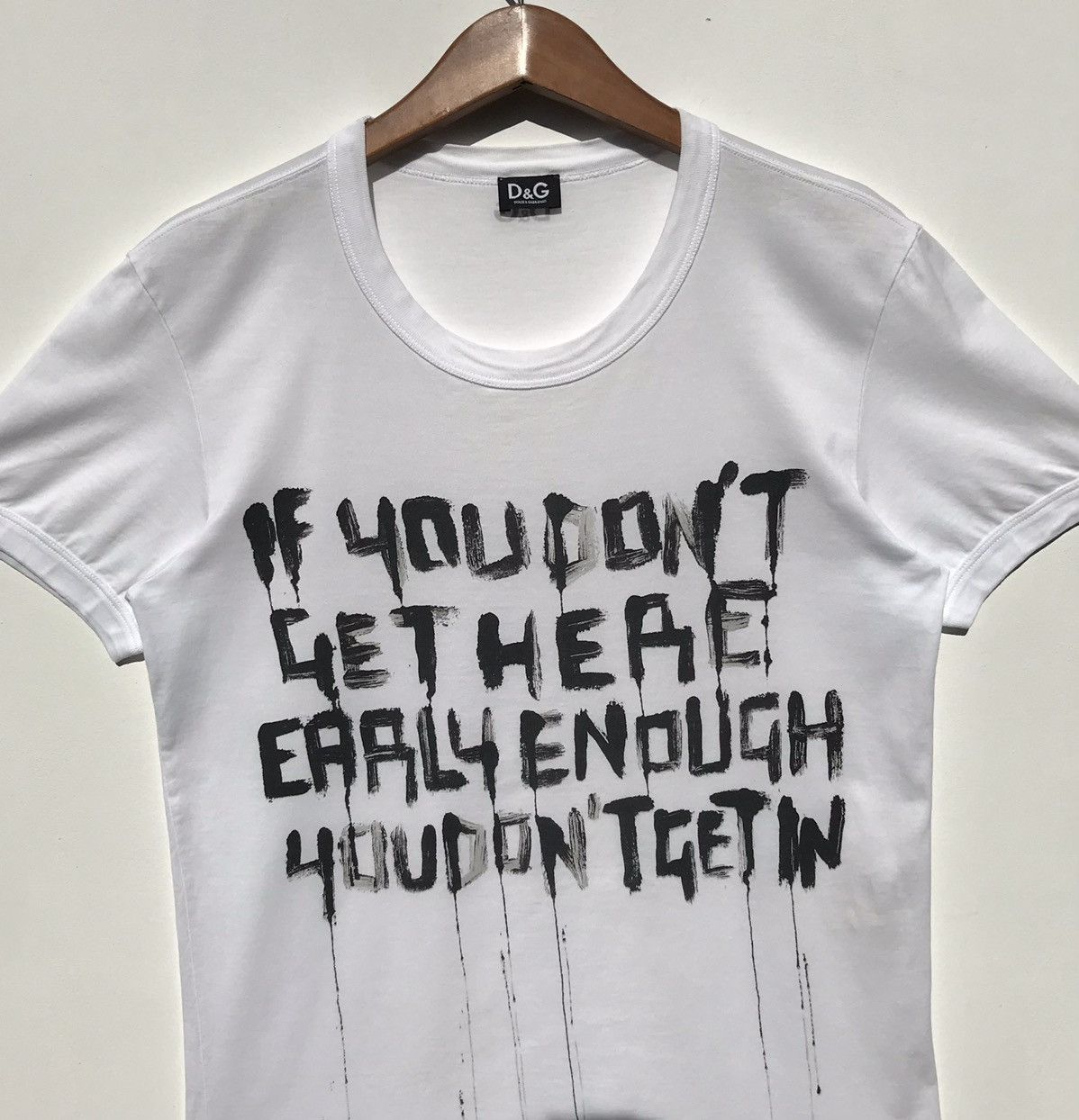 Dolce & Gabbana Vintage Dolce & Gabbana Tee Wording Dolce & Gabbana Luxury Size US S / EU 44-46 / 1 - 8 Thumbnail