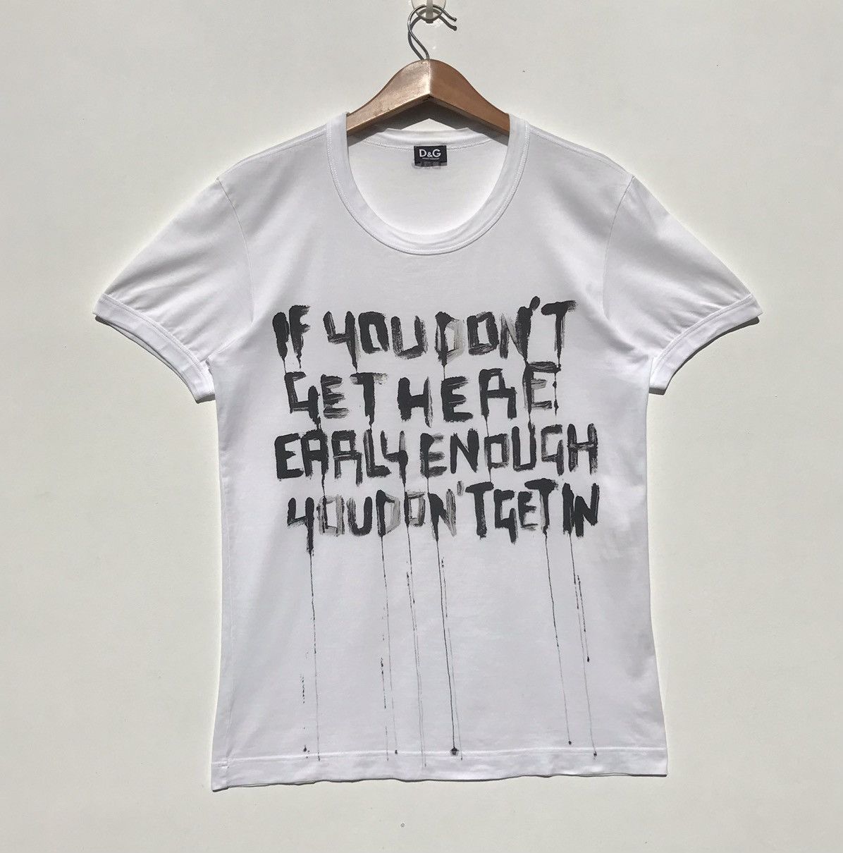 Dolce & Gabbana Vintage Dolce & Gabbana Tee Wording Dolce & Gabbana Luxury Size US S / EU 44-46 / 1 - 1 Thumbnail