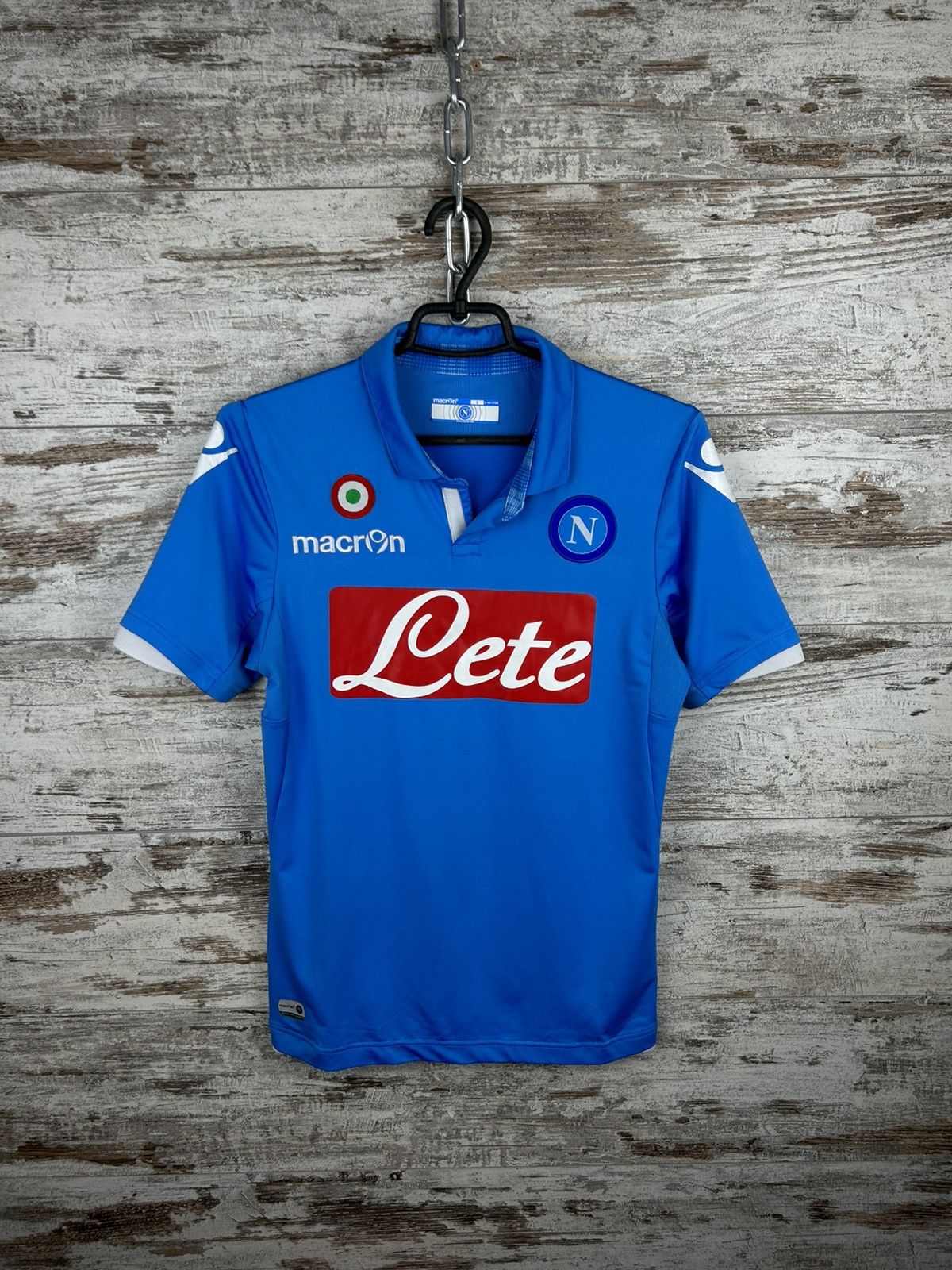 Macron SSC Napoli 2013 2014 home shirt jersey soccer football kit Size US S / EU 44-46 / 1 - 1 Thumbnail