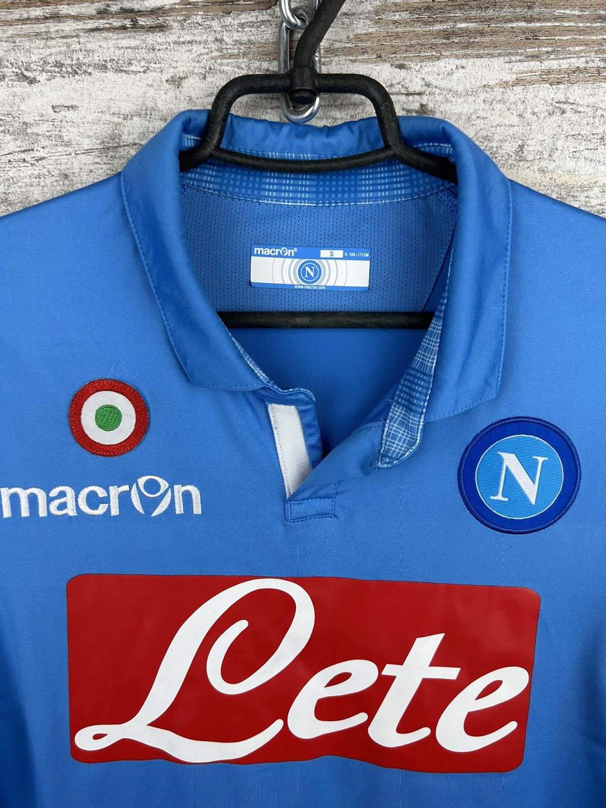 Macron SSC Napoli 2013 2014 home shirt jersey soccer football kit Size US S / EU 44-46 / 1 - 5 Thumbnail