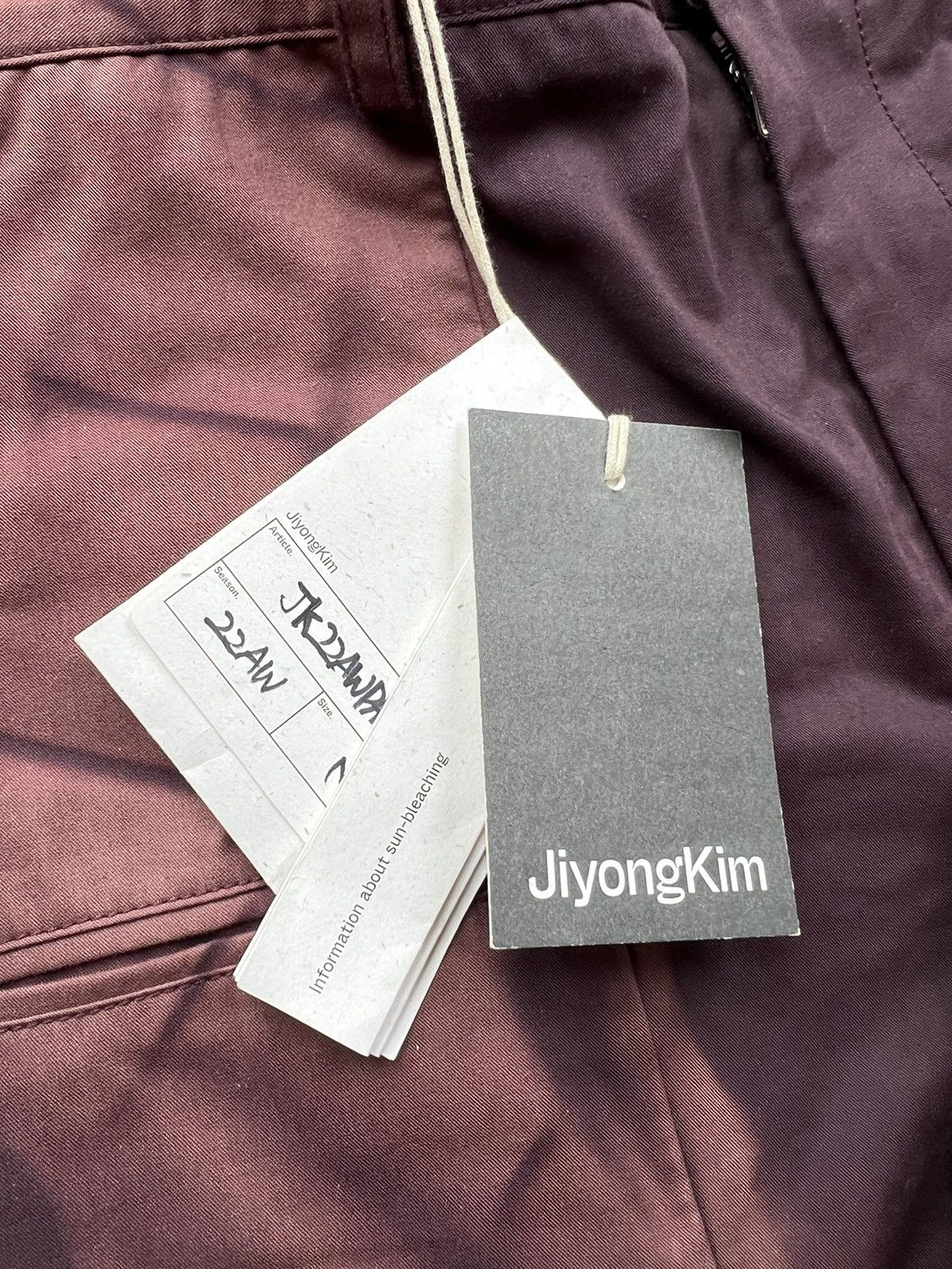 JiyongKim AW22 Purple Layered Sun Bleach Cargo Pants Size US 28 / EU 44 - 9 Thumbnail