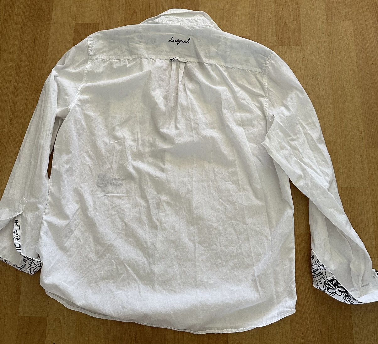 Desigual Desigual Patchwork Long Sleeve Shirt White Collar Size XL Size US L / EU 52-54 / 3 - 9 Thumbnail