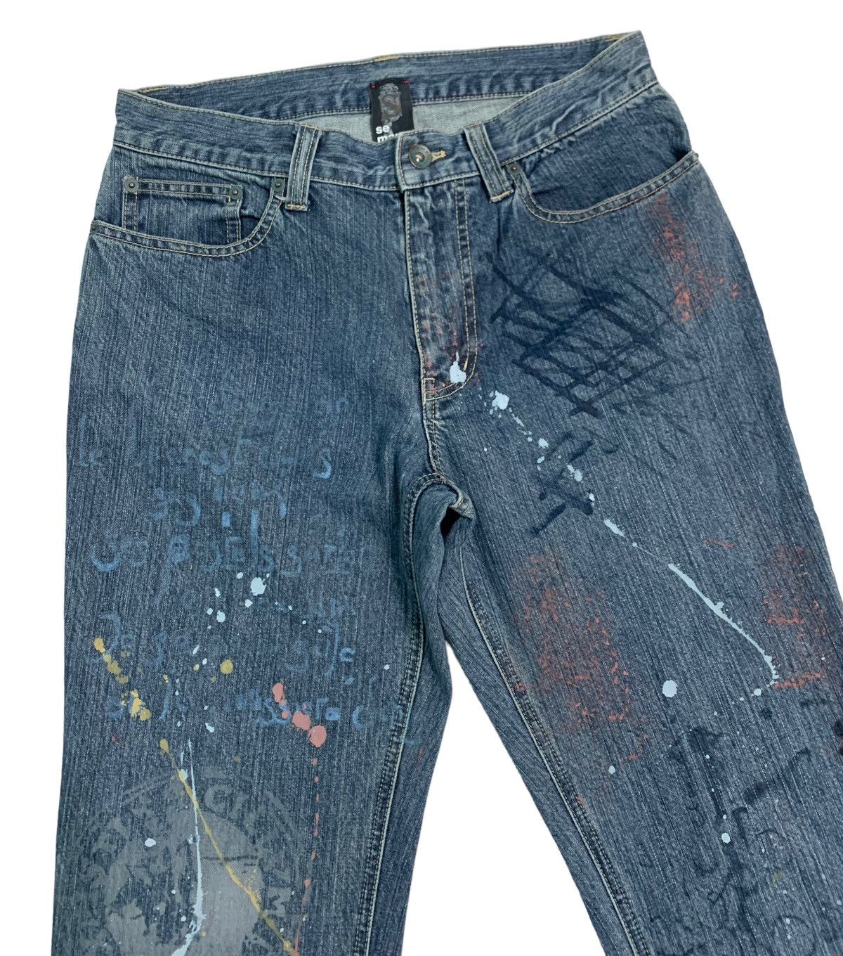 semanticdesign Vintage Japanese Brand Splatter Paint Semantic Design Size US 29 - 5 Thumbnail